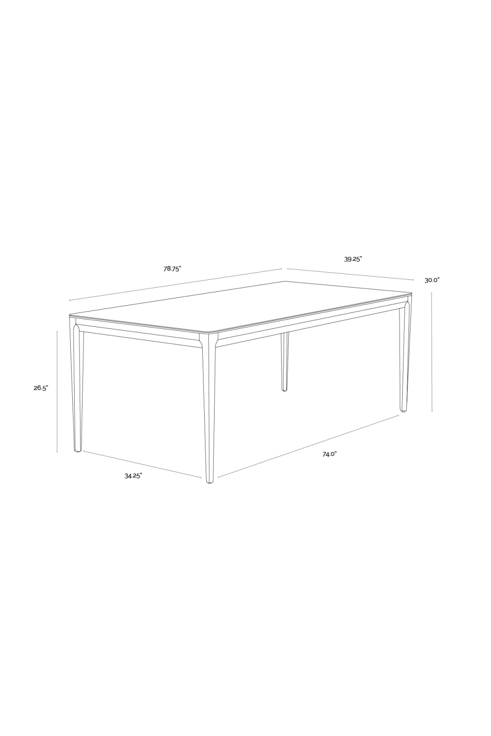 White Ceramic Dining Table by Splendido Queens, alternate view 7