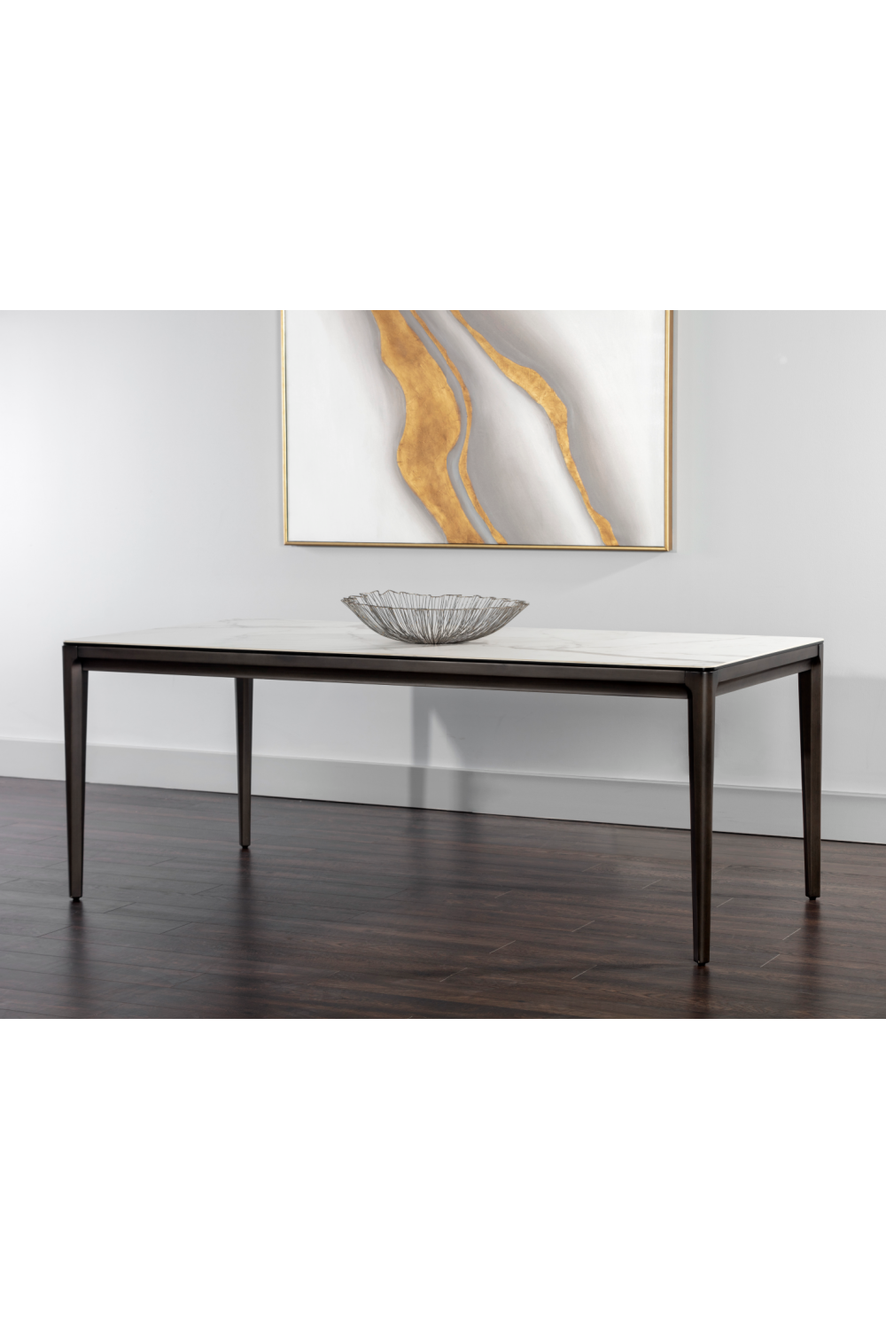 White Ceramic Dining Table by Splendido Queens, alternate view 3