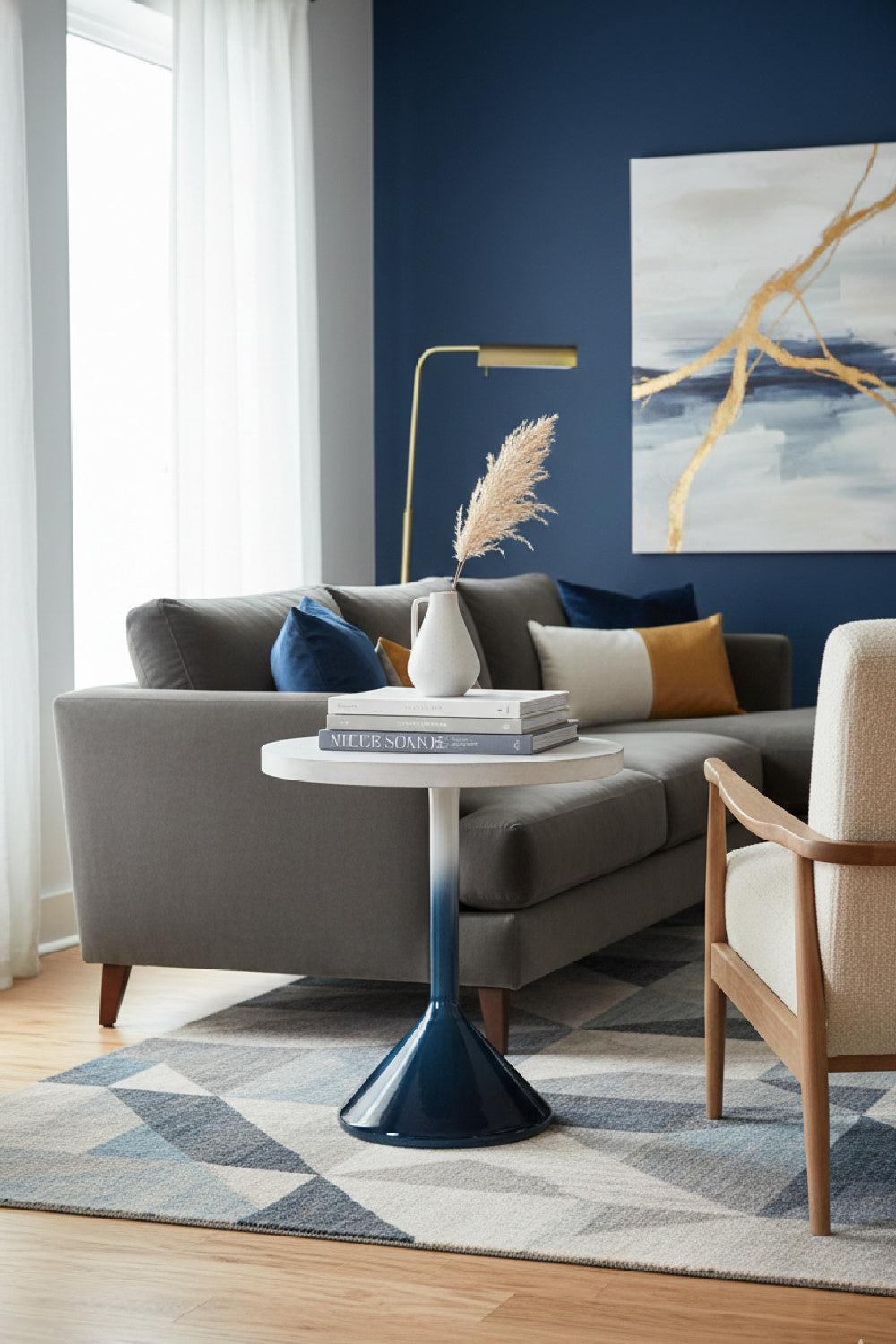 Blue Ombre End Table by Splendido Laszilo Side Table, alternate view 2
