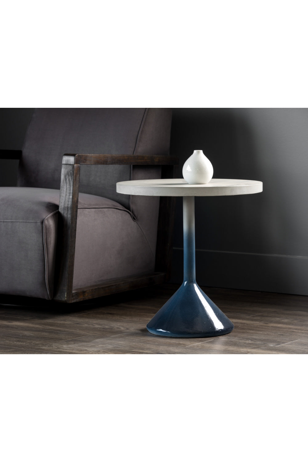 Blue Ombre End Table by Splendido Laszilo Side Table, alternate view 5