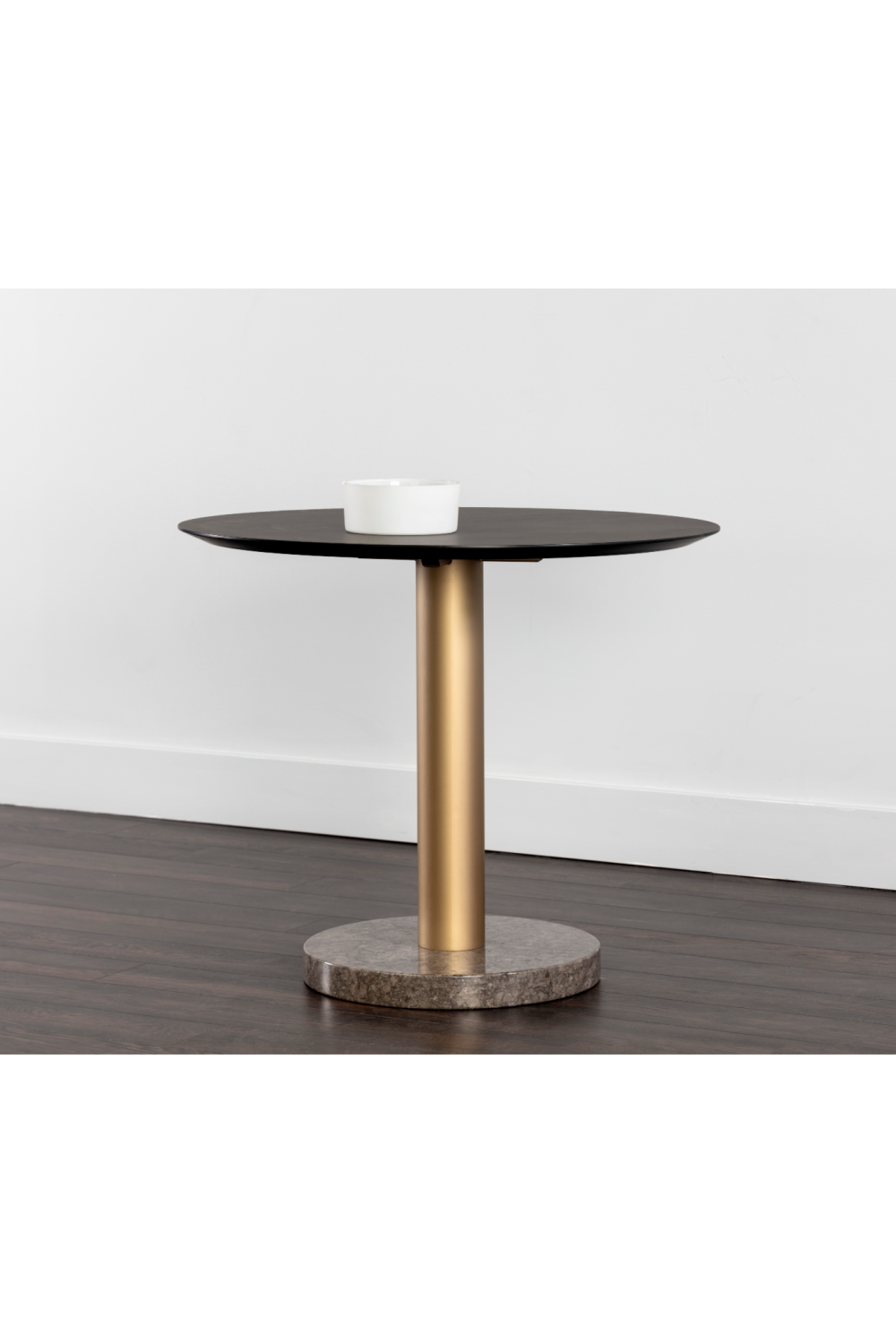 Modern European furniture Round Gray Marble Bistro Table - www.oroa.com