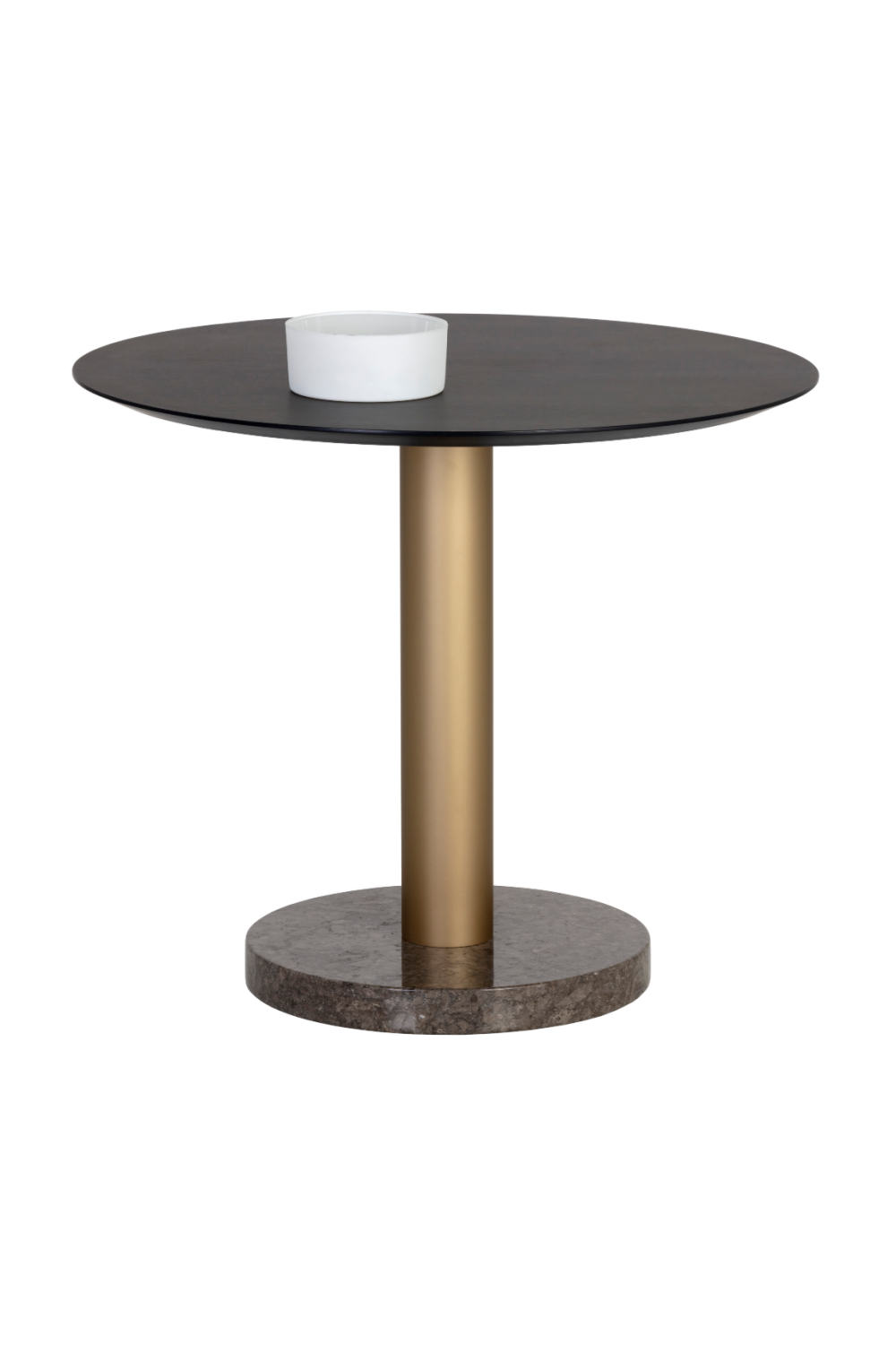 Round Gray Marble Bistro Table by Splendido Monaco Dining Table, alternate view 3