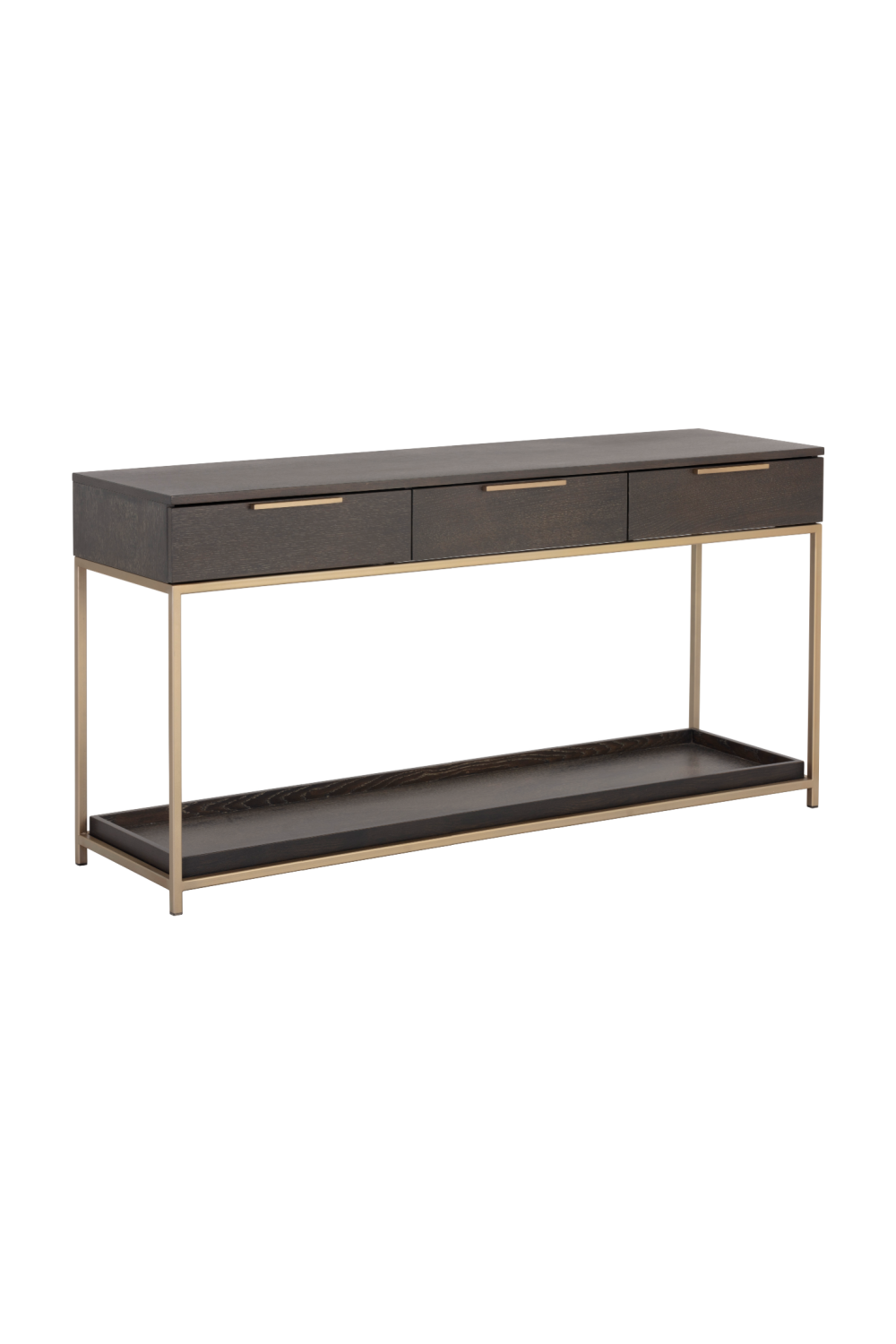 Gray Oak 3-Drawer Console Table by Splendido Rebel