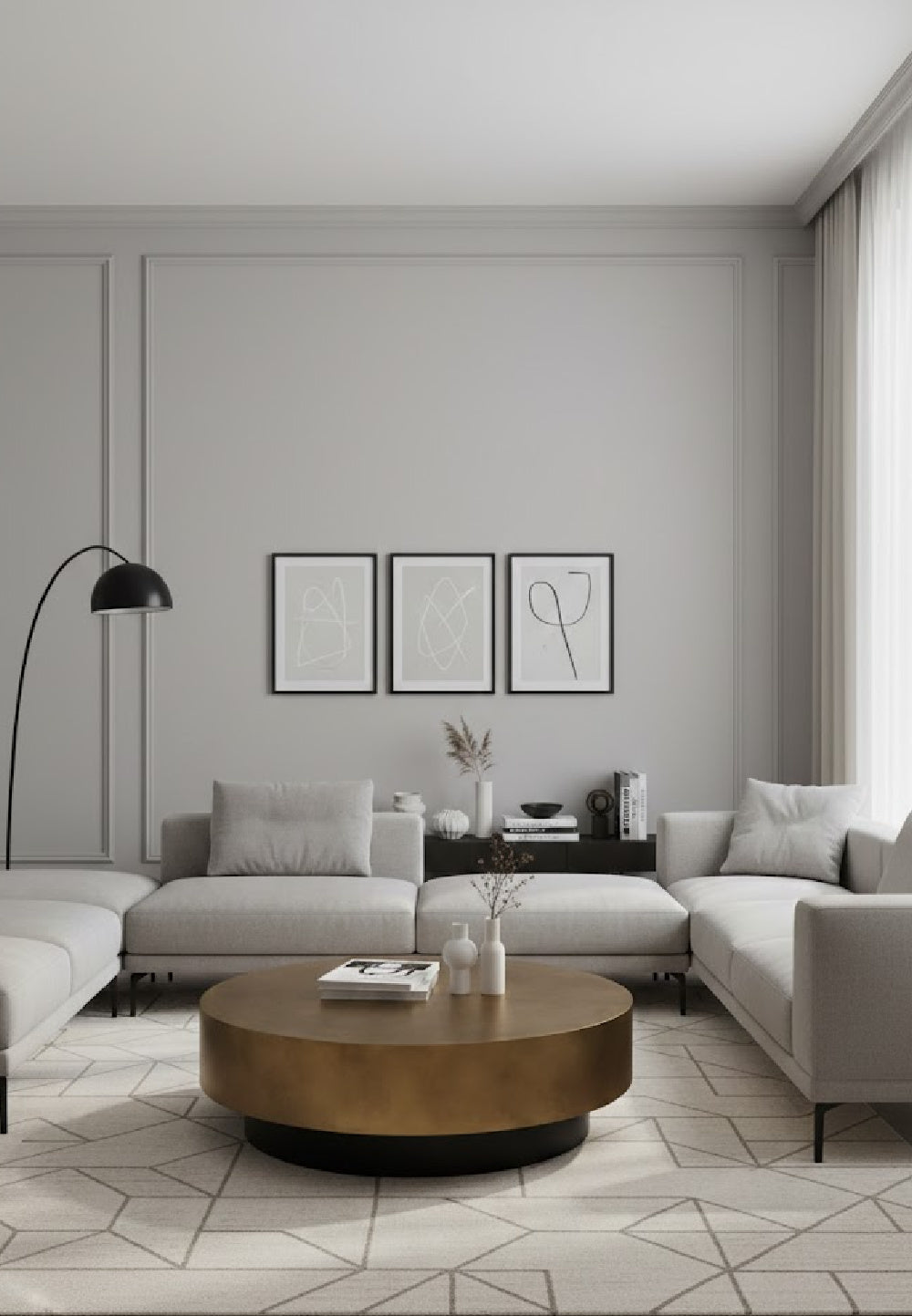 Modern European furniture - Round Metal Coffee Table - www.oroa.com