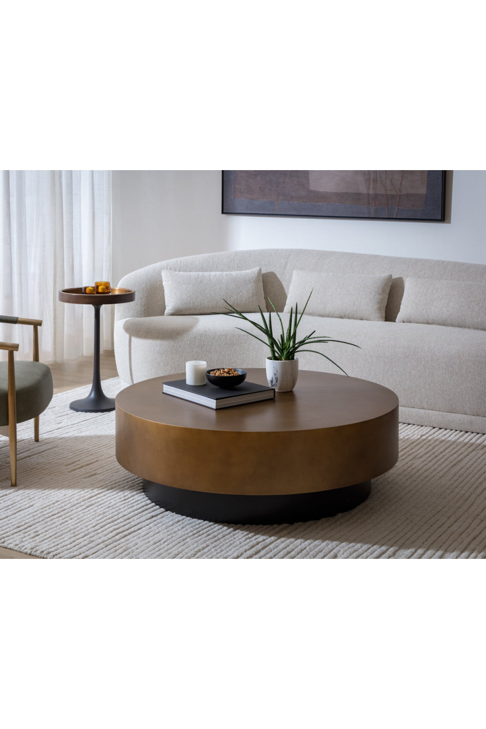 Round Metal Coffee Table by Splendido Bernaby Side Table, alternate view 7