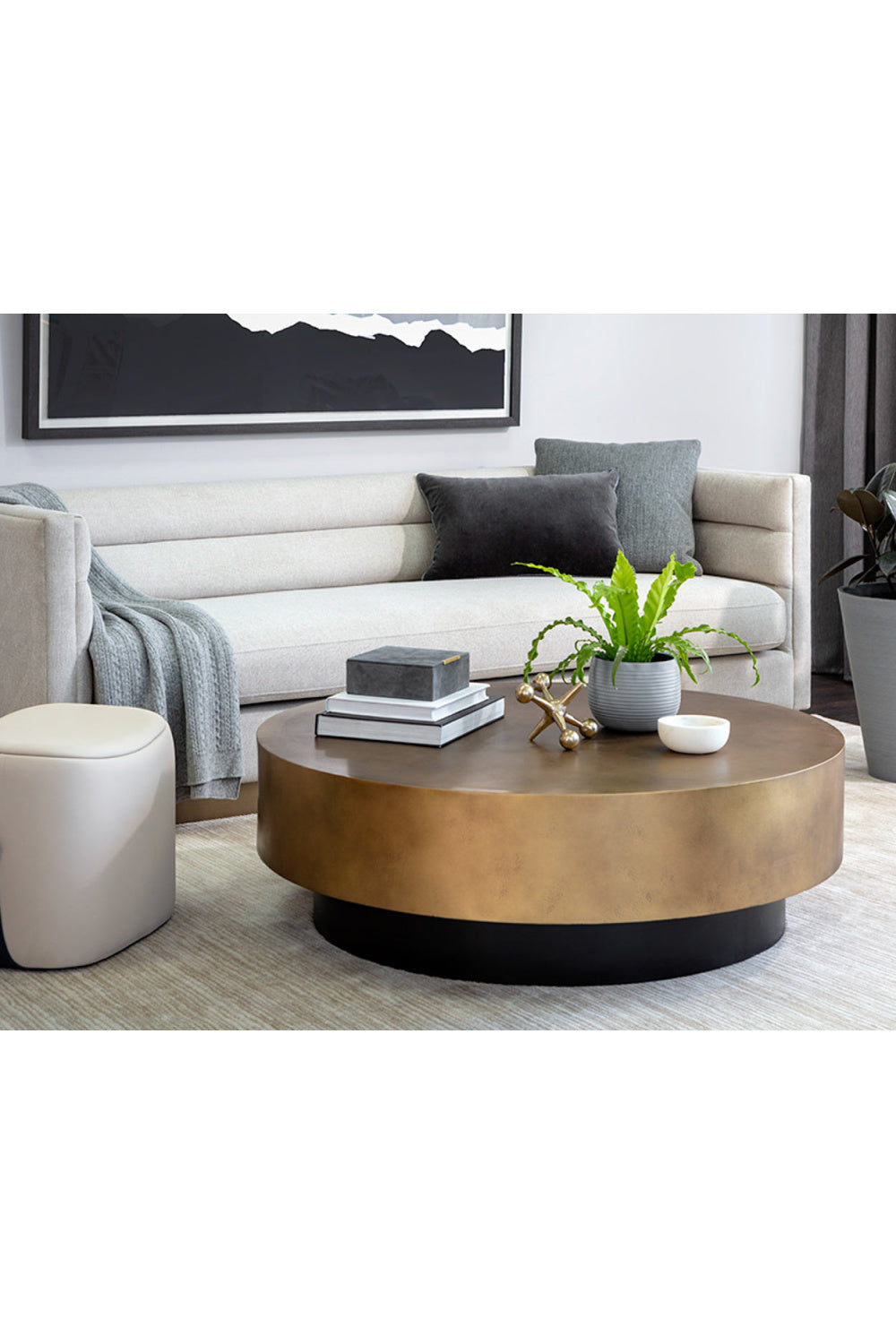 Round Metal Coffee Table by Splendido Bernaby Side Table, alternate view 8