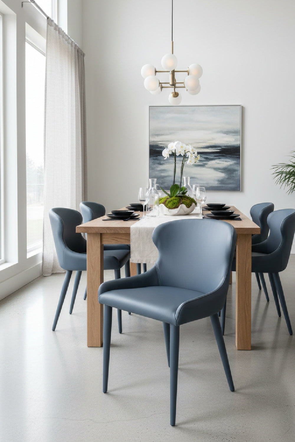 Leather Look Modern Dining Chairs (2) by Splendido Evora, alternate view 13