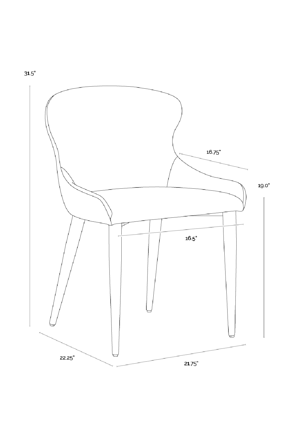 Taupe Leather Dining Chairs (2) by Splendido Evora, alternate view 8