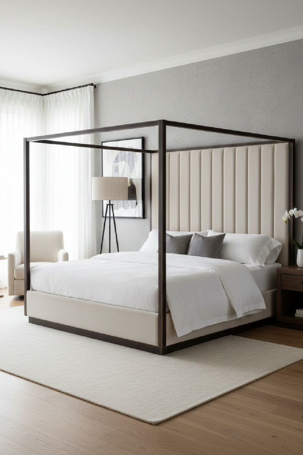 Bronze Framed Canopy King Bed by Splendido Casette, alternate view 2