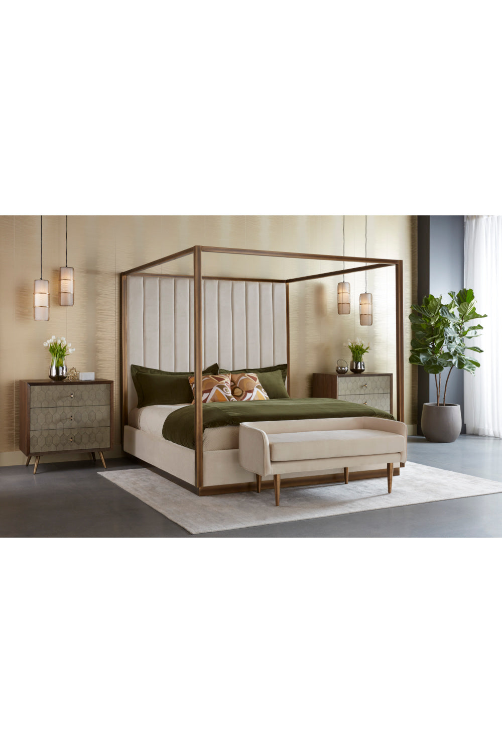 Bronze Framed Canopy King Bed by Splendido Casette, alternate view 5