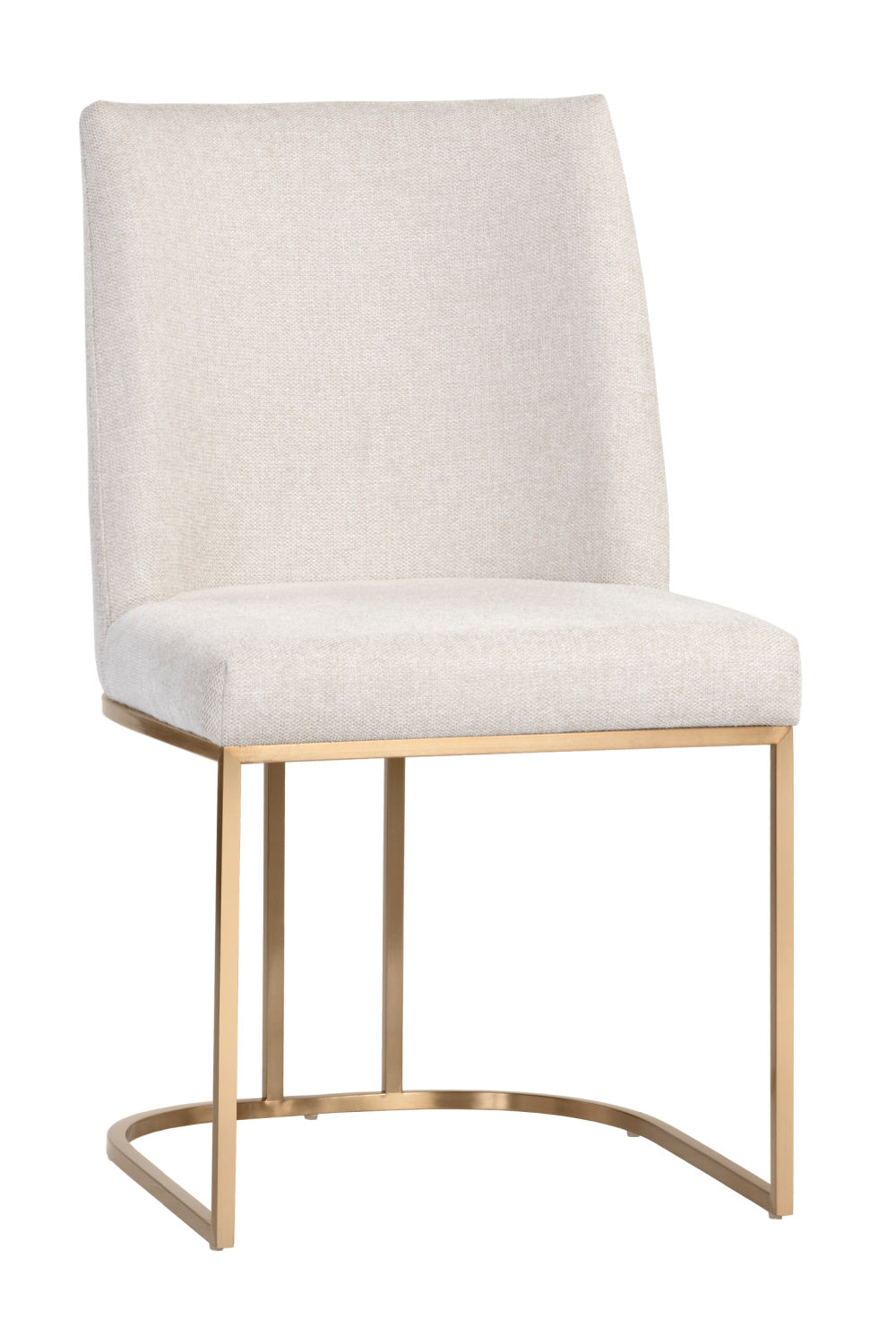 Modern European furniture - Cream Cantilevered Dining Chairs (2) - www.oroa.com