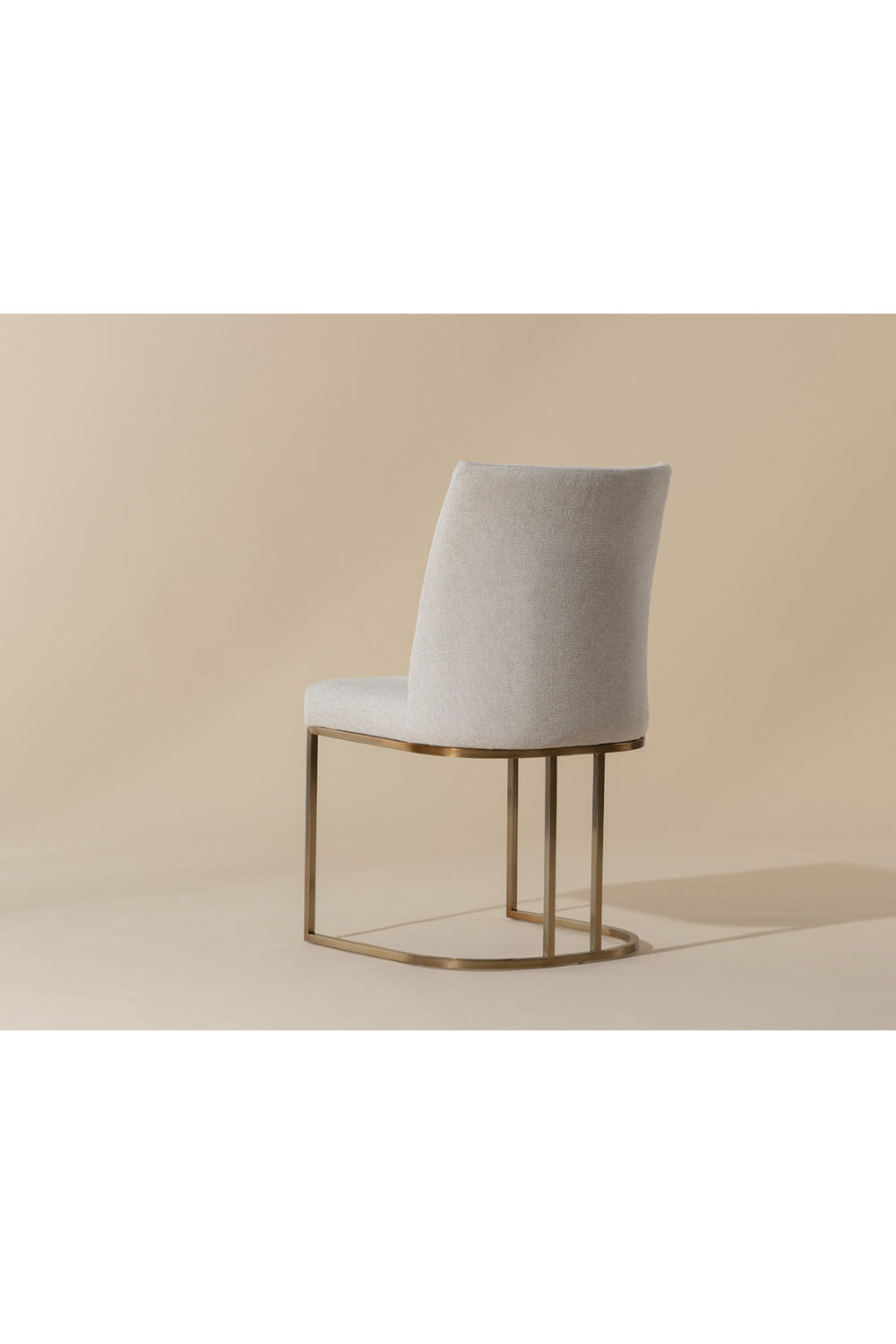 Modern European furniture - Cream Cantilevered Dining Chairs (2) - www.oroa.com
