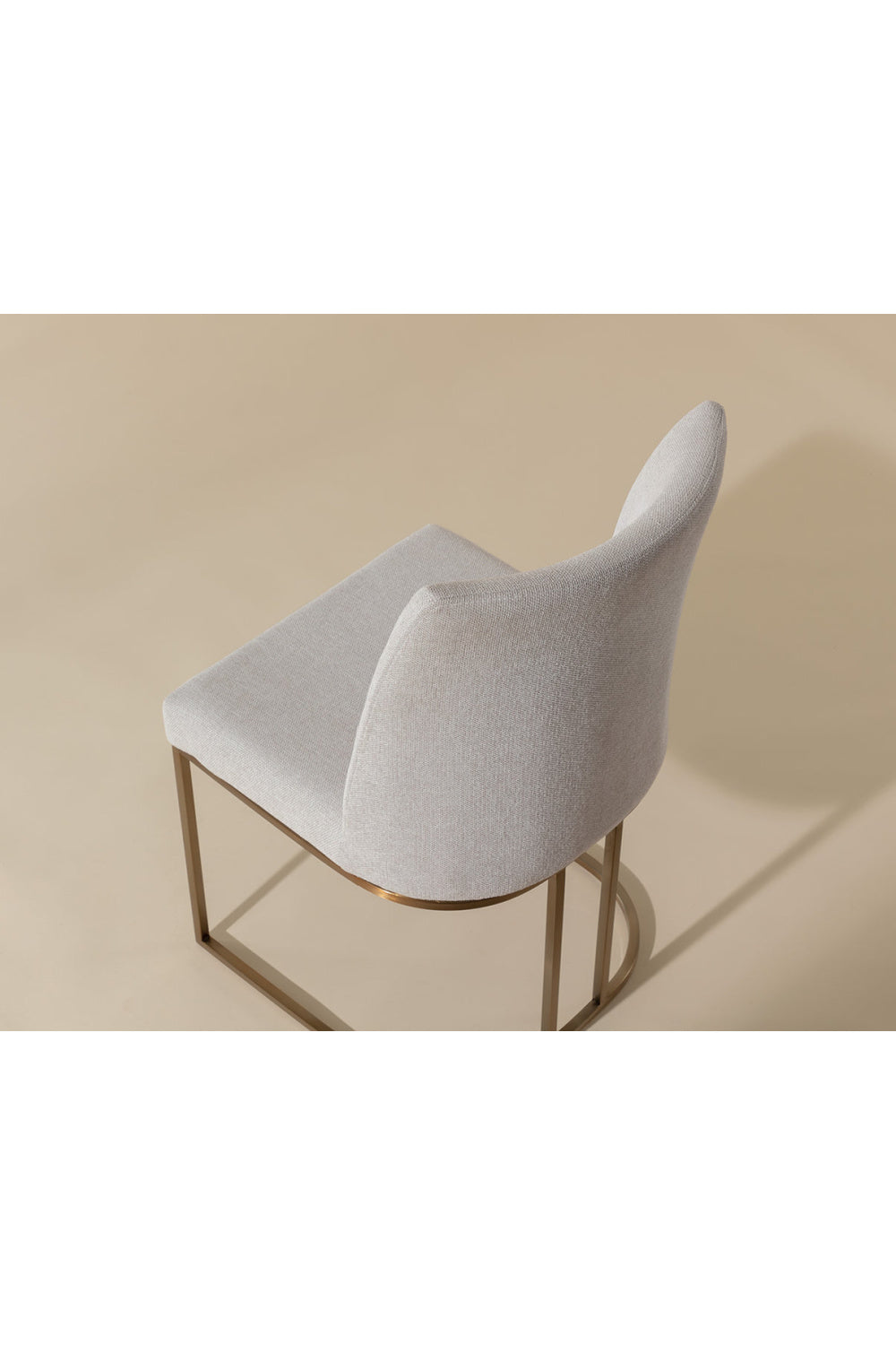 Modern European furniture - Cream Cantilevered Dining Chairs (2) - www.oroa.com