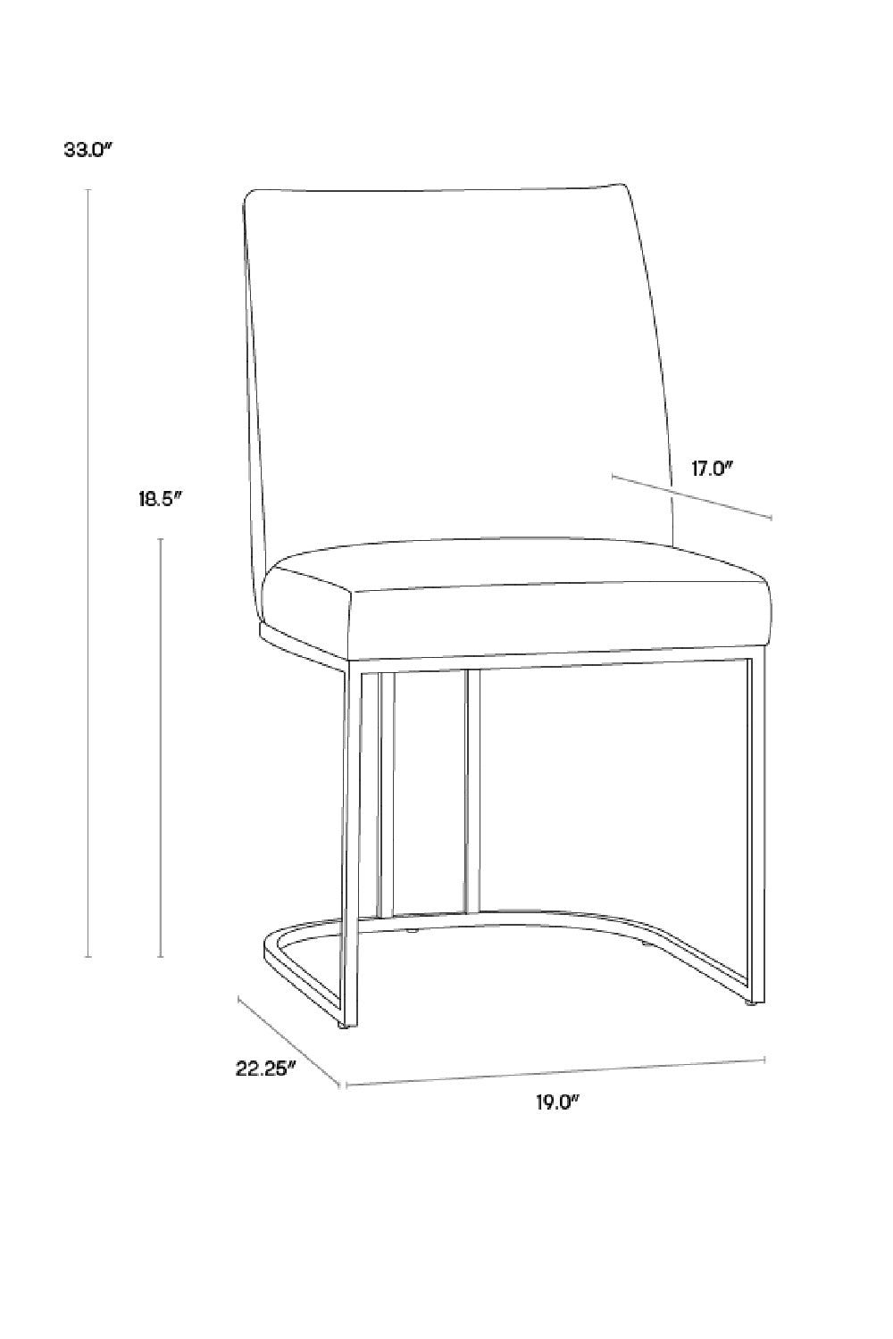 Cream Cantilevered Dining Chairs (2) by Splendido Rayla, alternate view 13