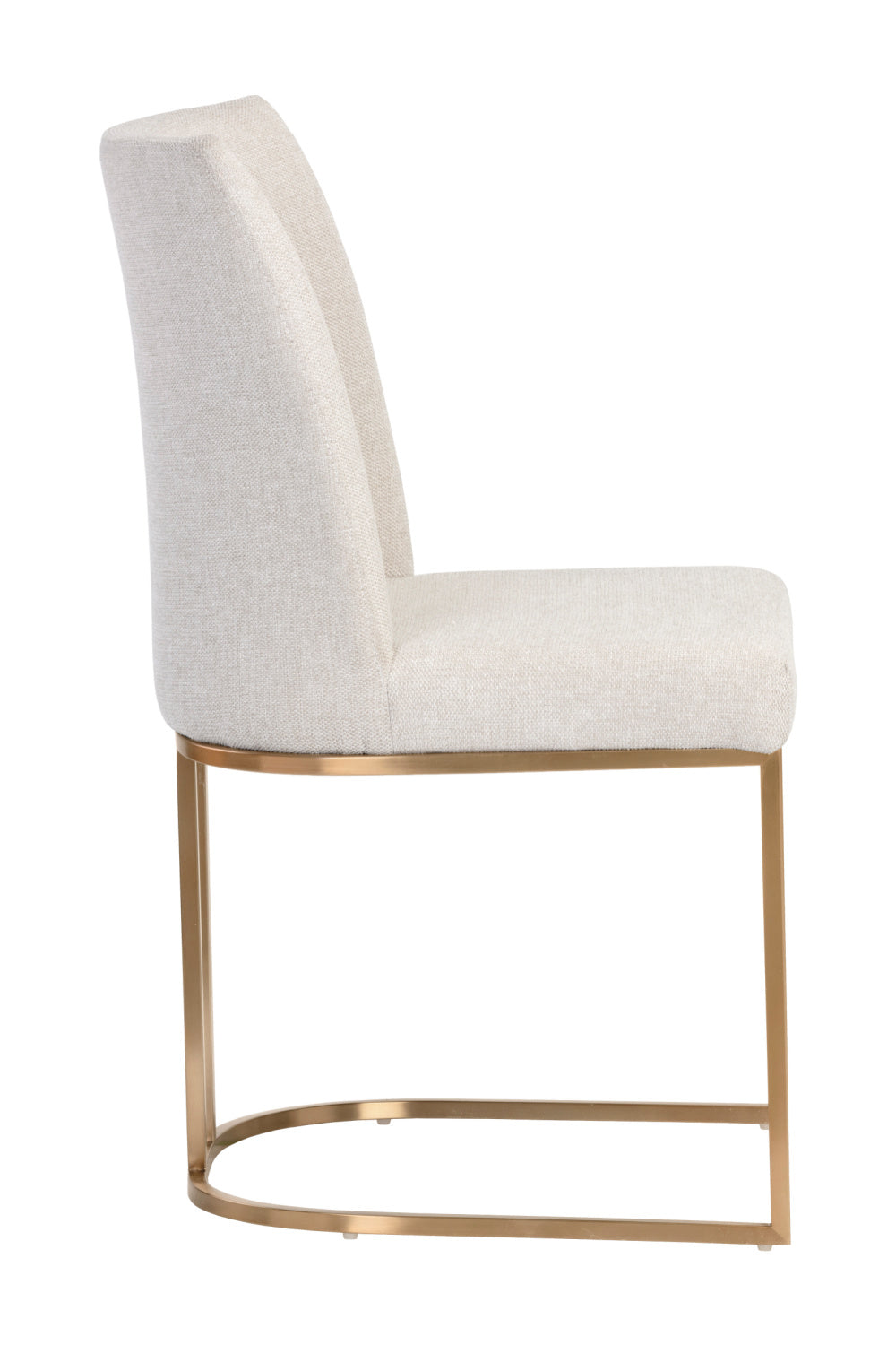 Modern European furniture - Cream Cantilevered Dining Chairs (2) - www.oroa.com