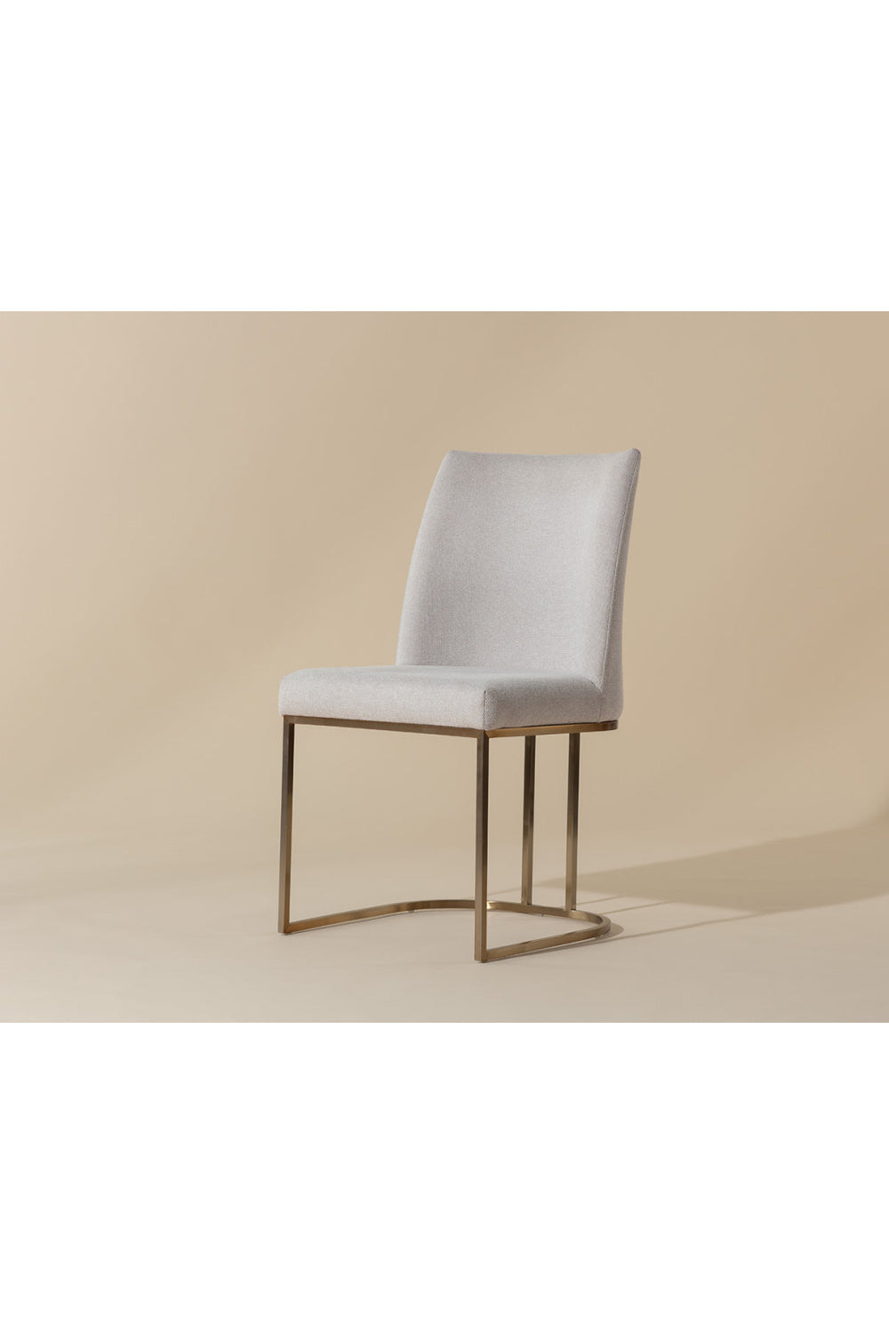 Modern European furniture - Cream Cantilevered Dining Chairs (2) - www.oroa.com