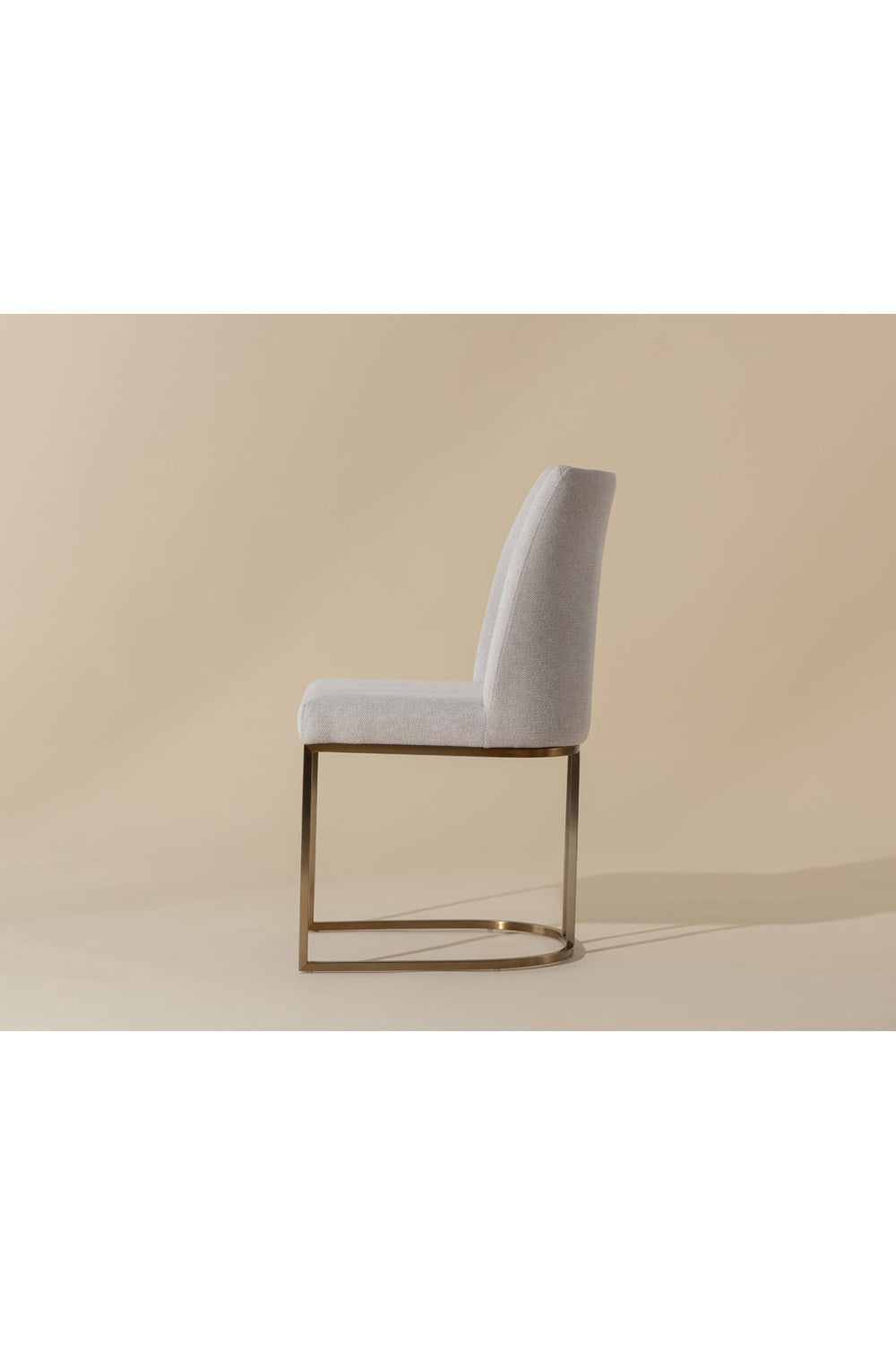 Modern European furniture - Cream Cantilevered Dining Chairs (2) - www.oroa.com