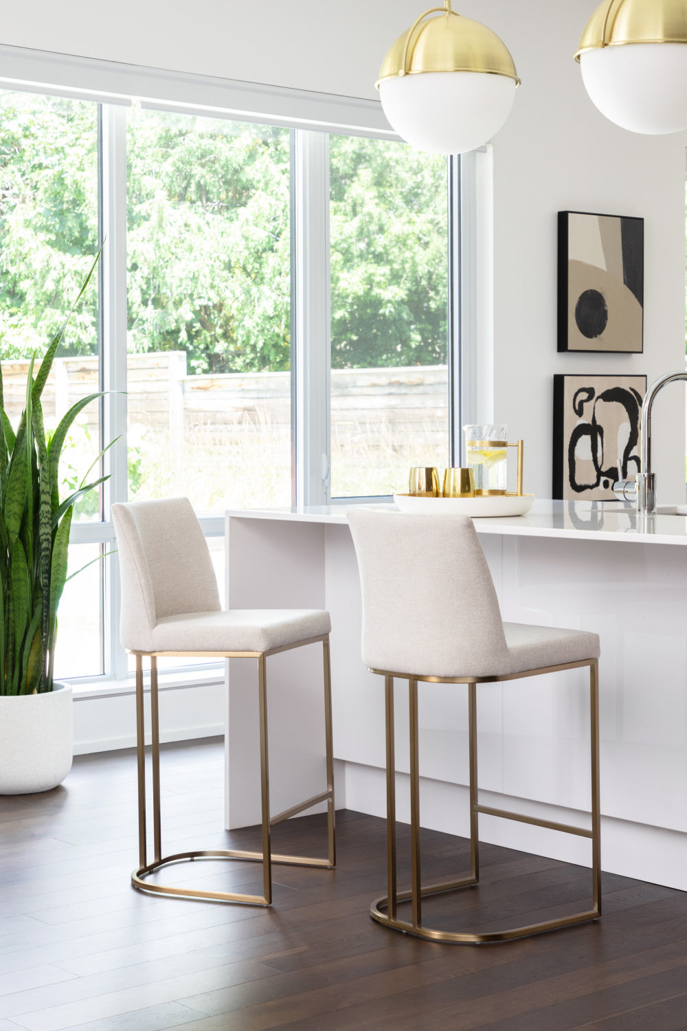 Cantilevered Fabric Counter Stool by Splendido Rayla, alternate view 2