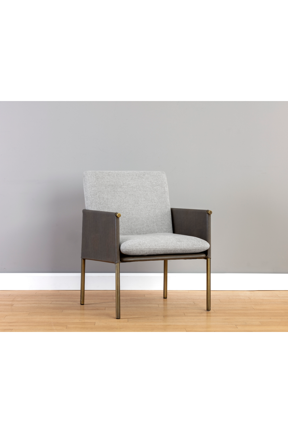 Leather Arm Gray Lounge Chair by Splendido Bellevue Accent Chair, alternate view 12