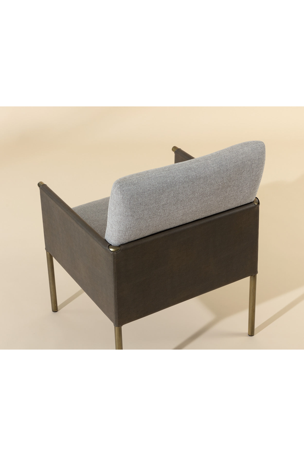 Leather Arm Gray Lounge Chair by Splendido Bellevue Accent Chair, alternate view 11
