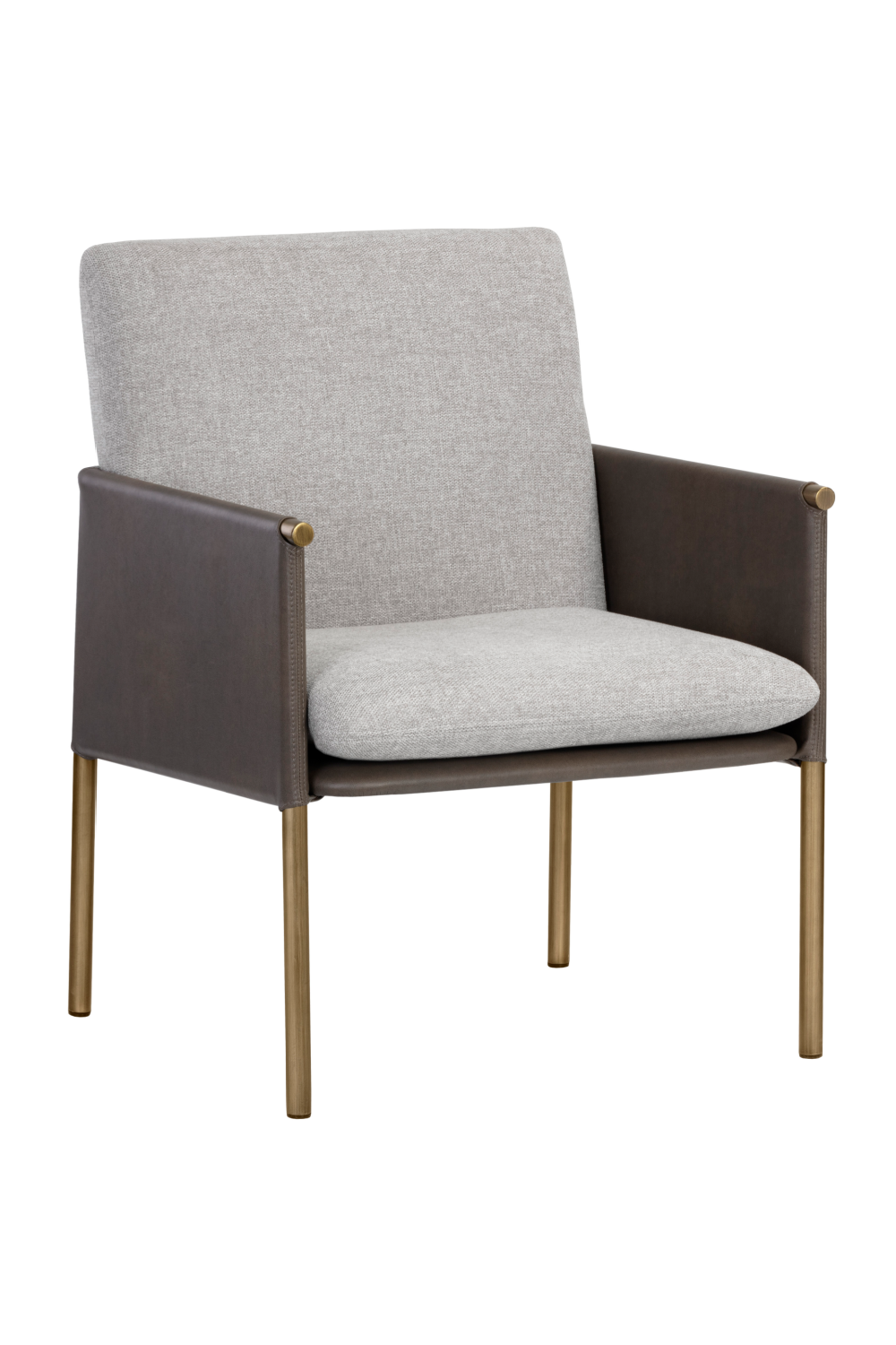 Leather Arm Gray Lounge Chair by Splendido Bellevue Accent Chair