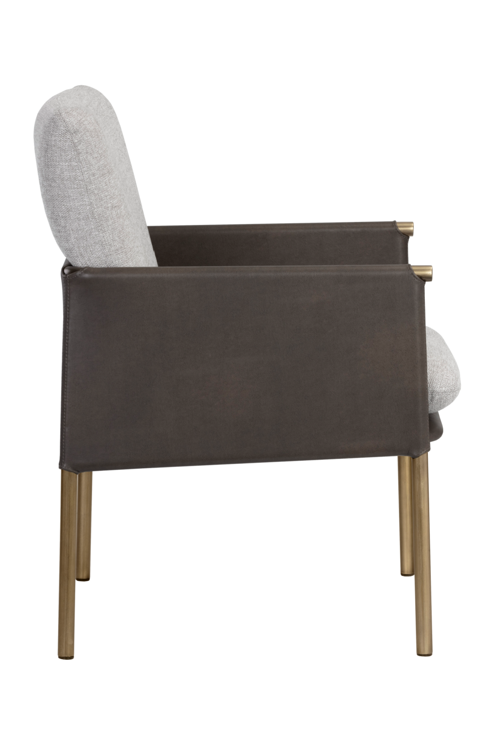 Leather Arm Gray Lounge Chair by Splendido Bellevue Accent Chair, alternate view 4