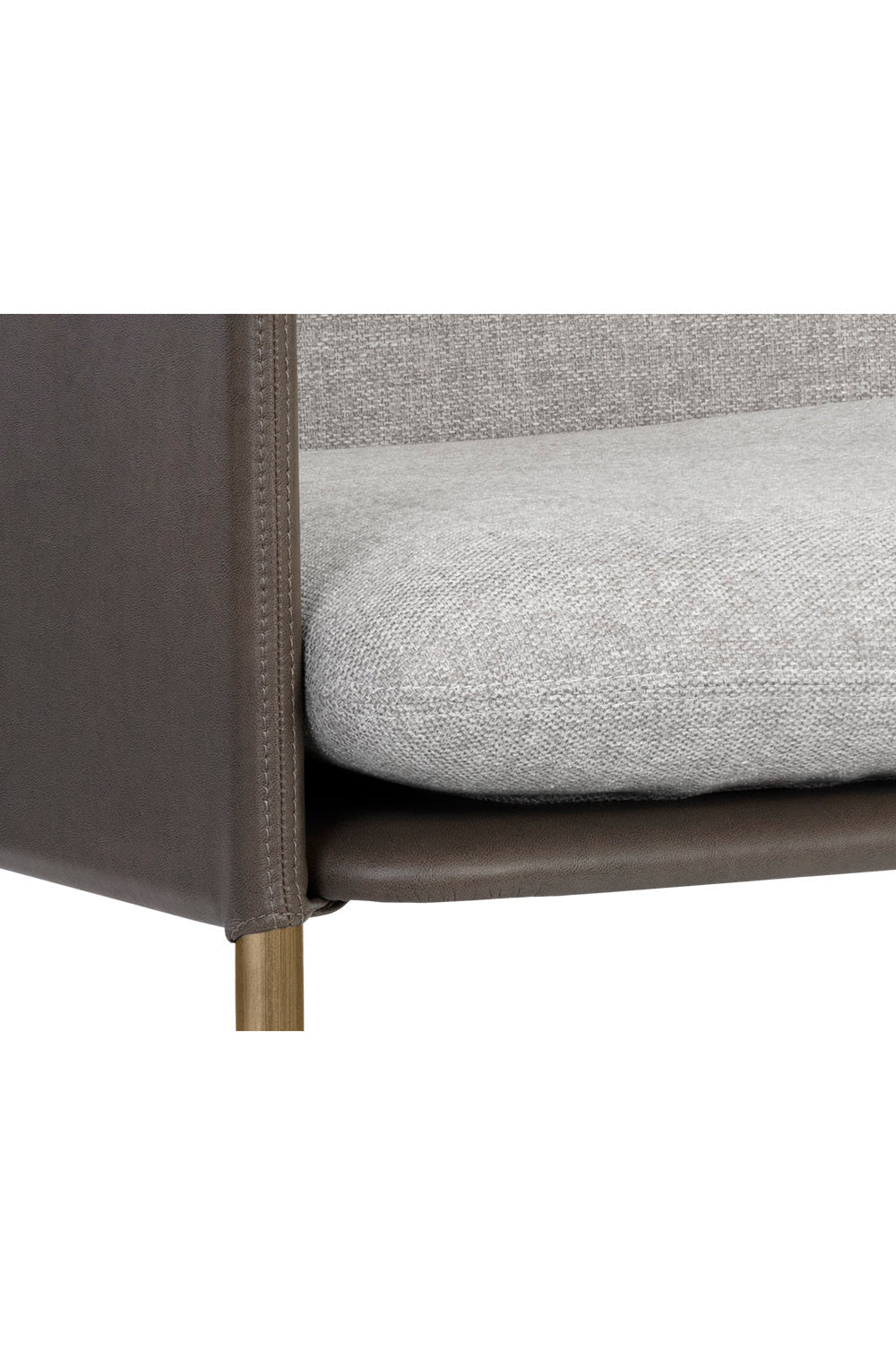 Leather Arm Gray Lounge Chair by Splendido Bellevue Accent Chair, alternate view 8