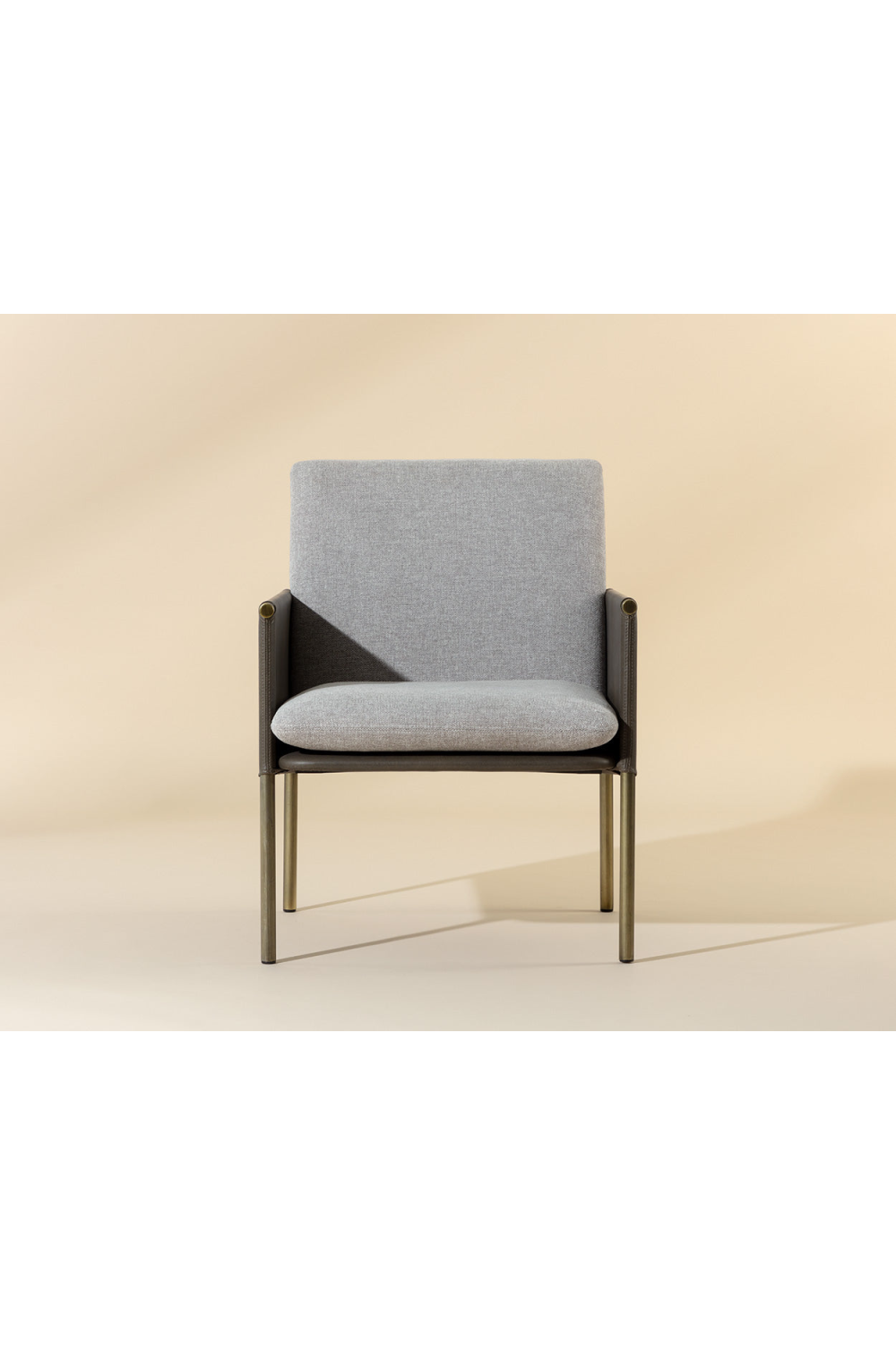 Leather Arm Gray Lounge Chair by Splendido Bellevue Accent Chair, alternate view 9