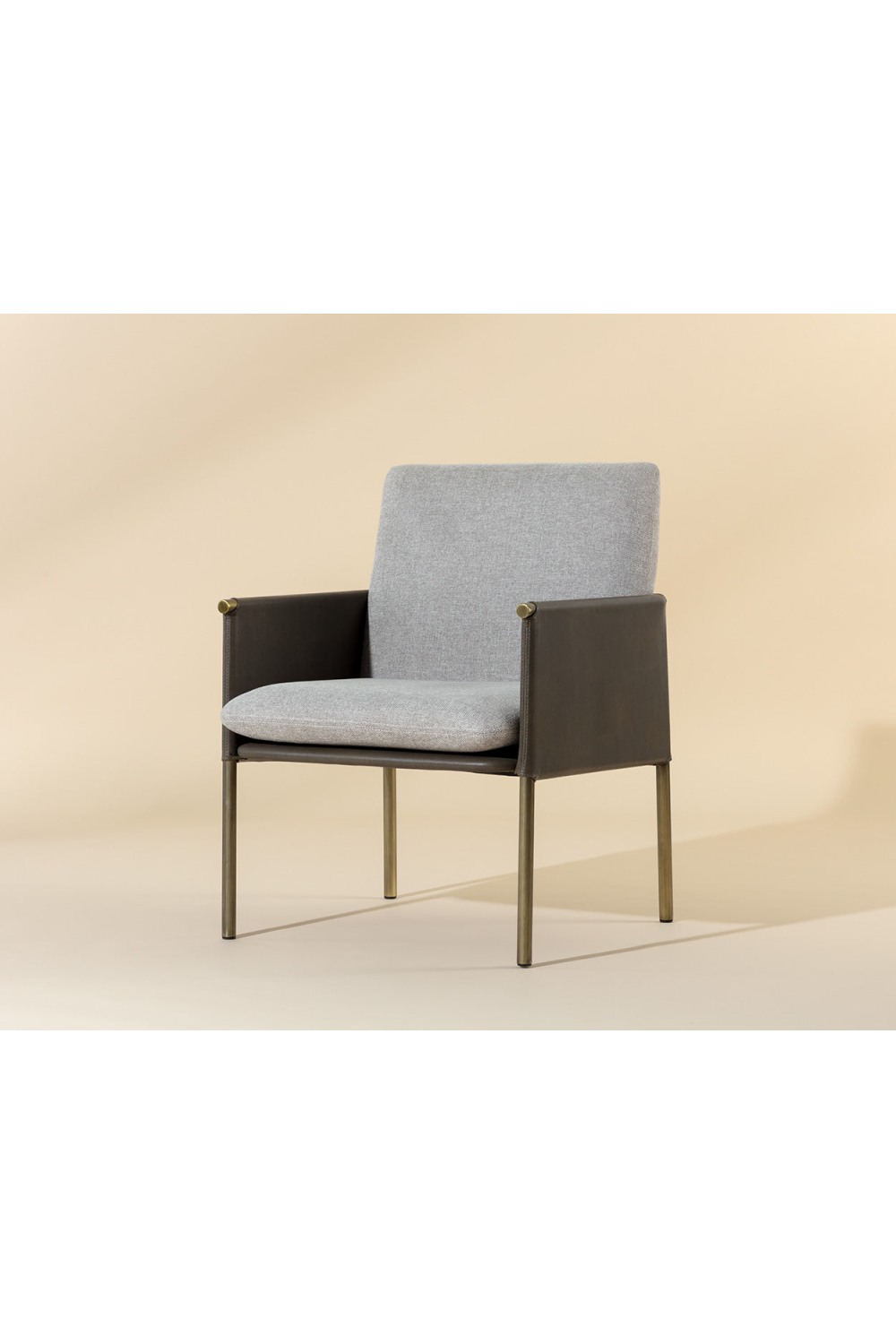 Leather Arm Gray Lounge Chair by Splendido Bellevue Accent Chair, alternate view 10