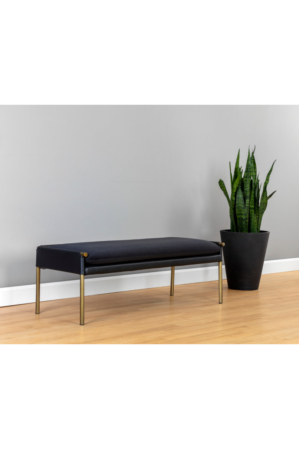 Brass Frame Modern Bench by Splendido Bellevue, alternate view 26