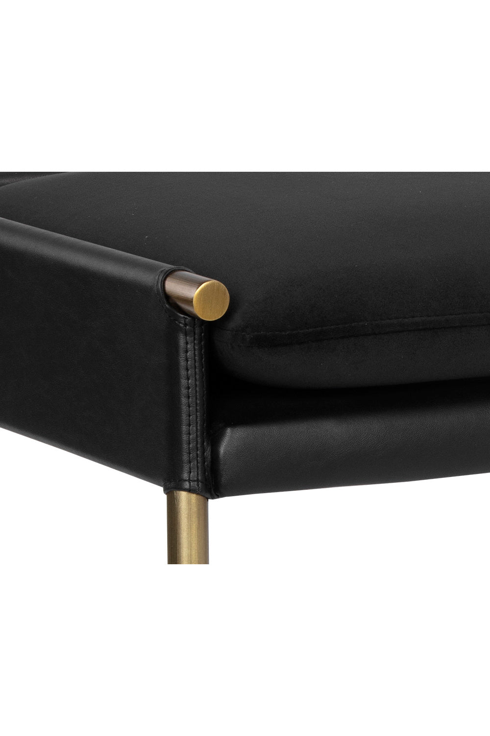 Brass Frame Modern Bench by Splendido Bellevue, alternate view 22