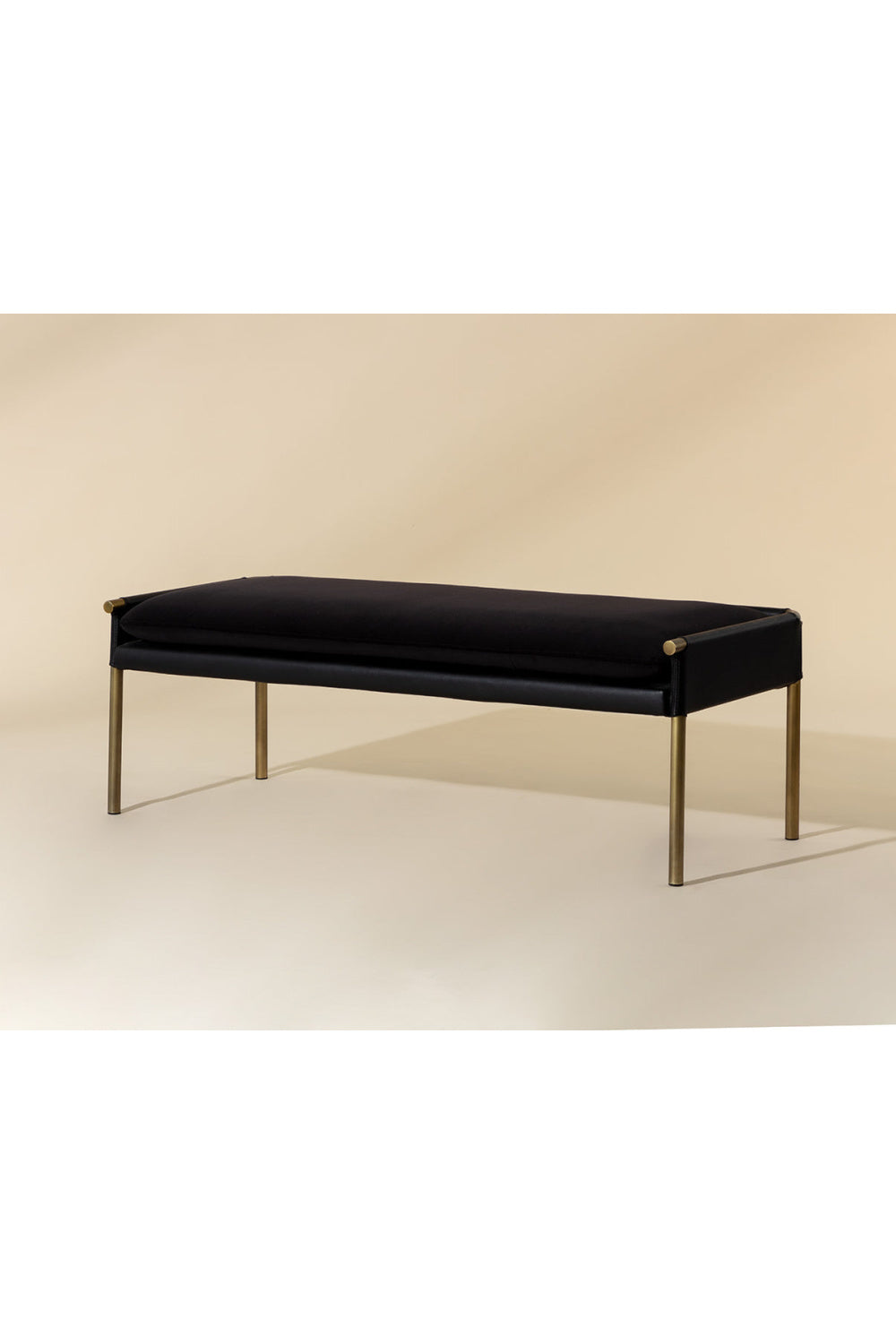 Brass Frame Modern Bench by Splendido Bellevue, alternate view 24