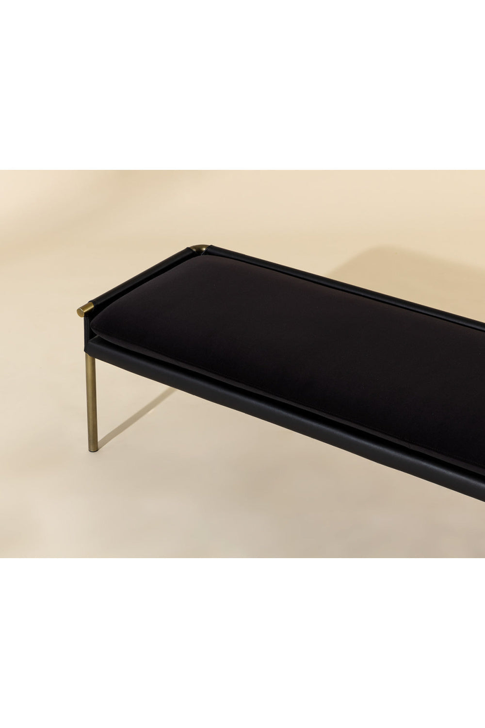 Brass Frame Modern Bench by Splendido Bellevue, alternate view 25