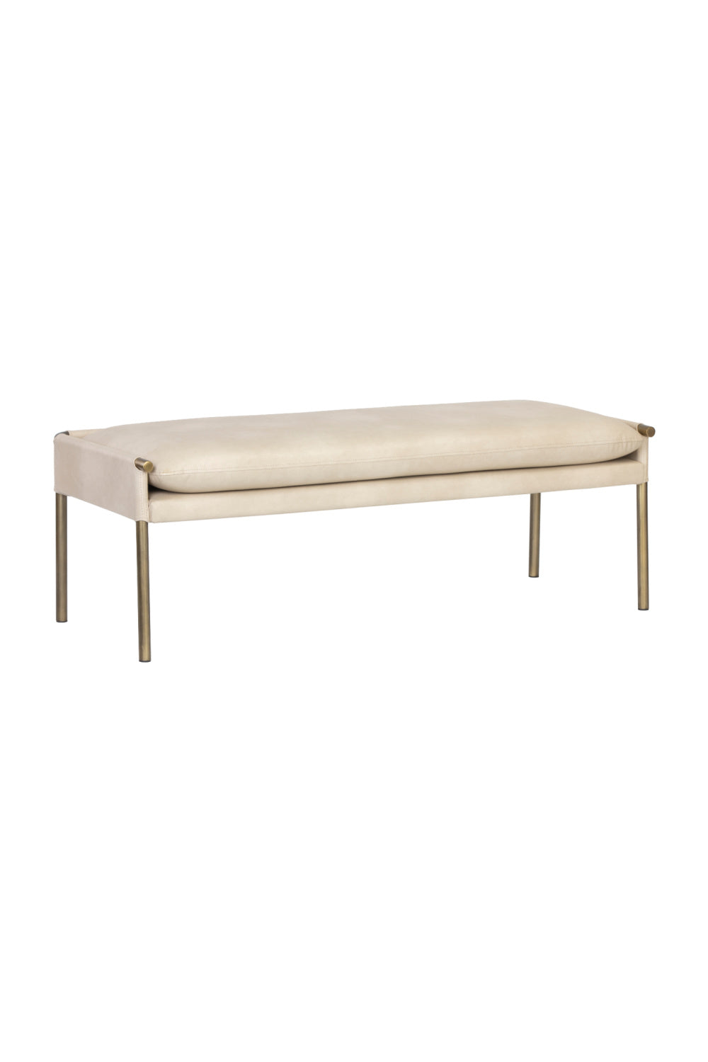Brass Frame Modern Bench by Splendido Bellevue, alternate view 3