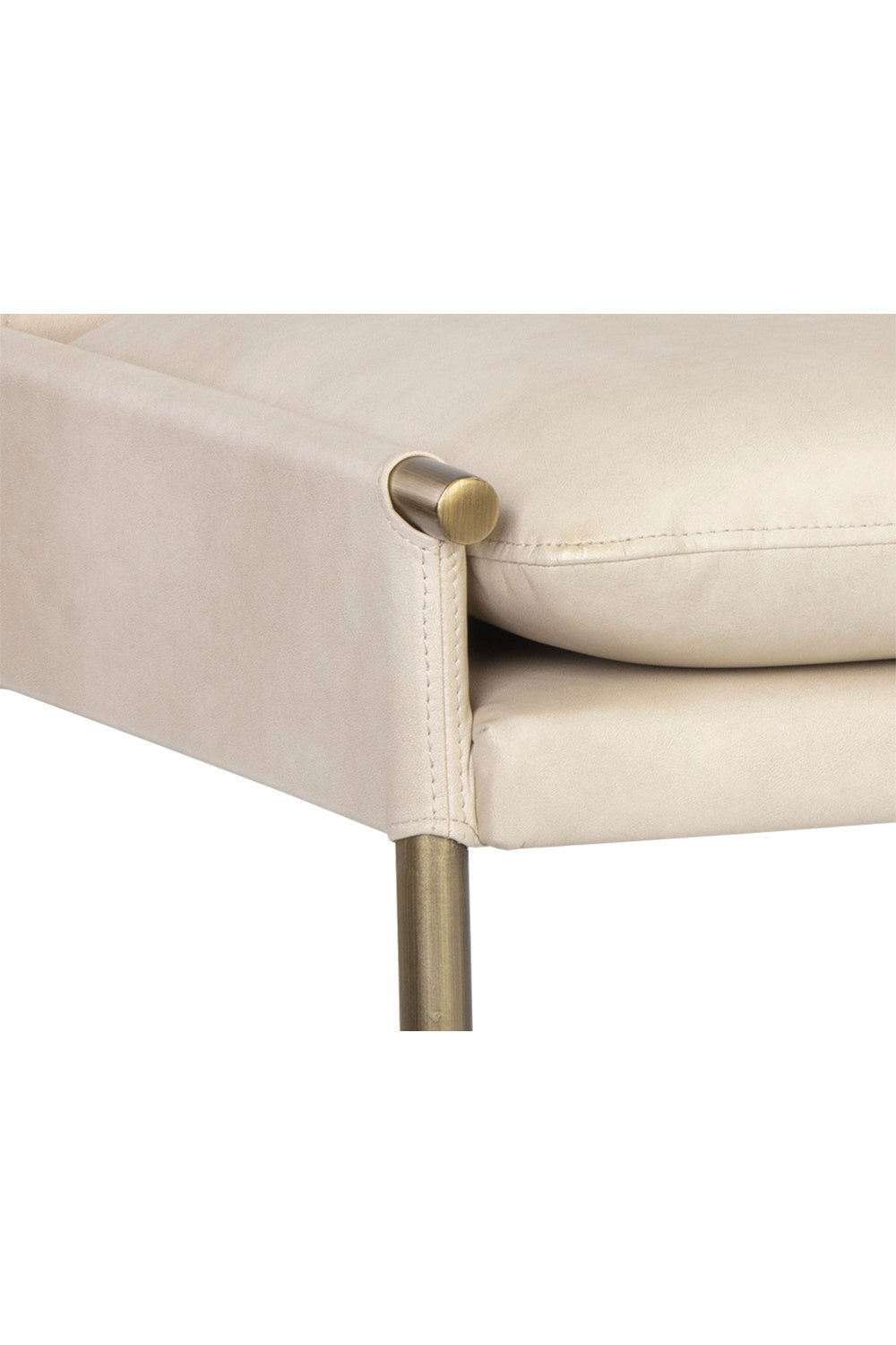 Brass Frame Modern Bench by Splendido Bellevue, alternate view 5