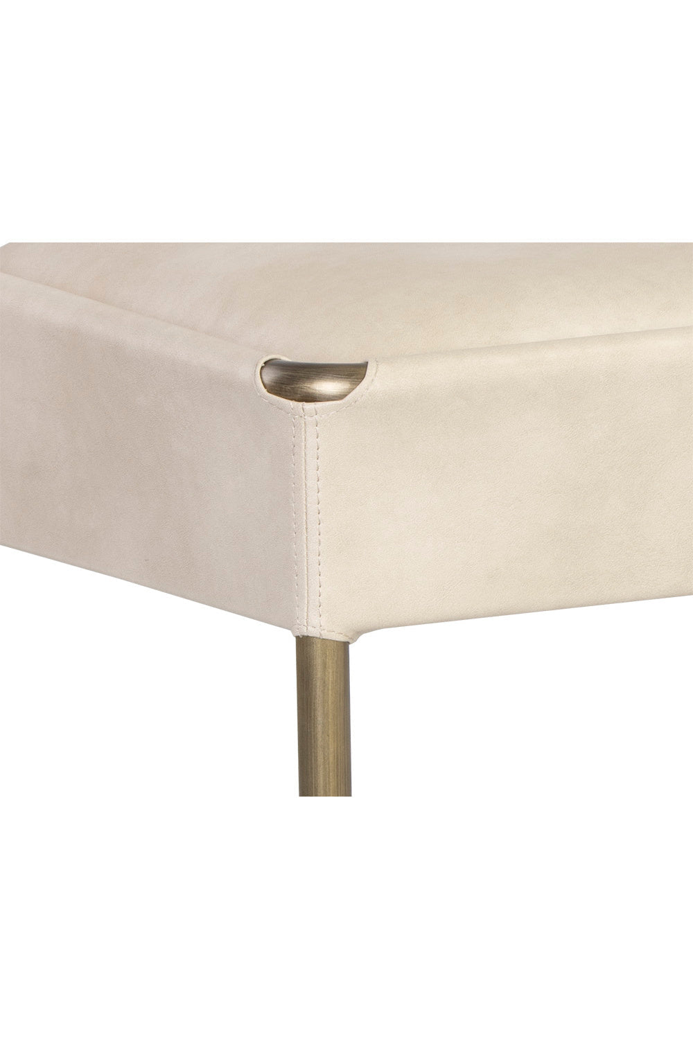 Brass Frame Modern Bench by Splendido Bellevue, alternate view 6