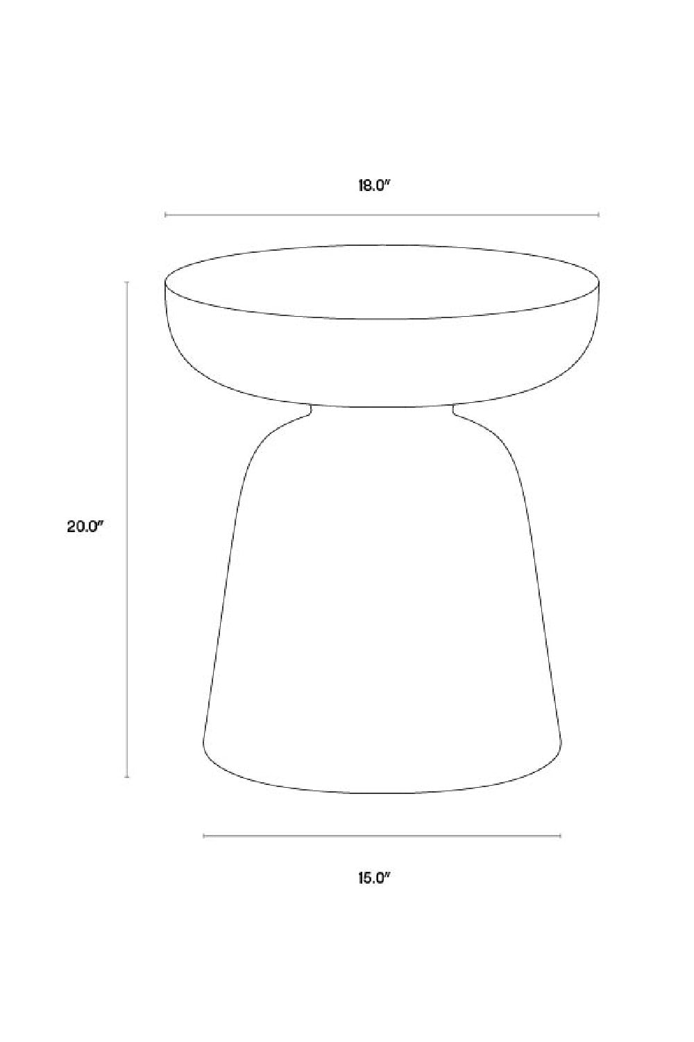 Marble-Look Indoor/Outdoor End Table by Splendido Lucida Side Table, alternate view 12