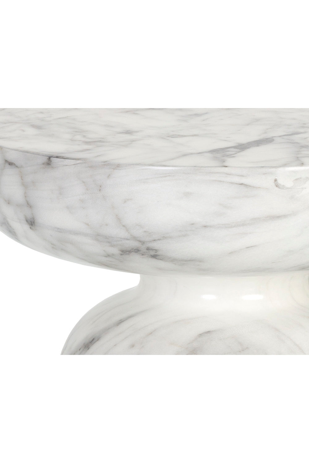 Marble-Look Indoor/Outdoor End Table by Splendido Lucida Side Table, alternate view 5
