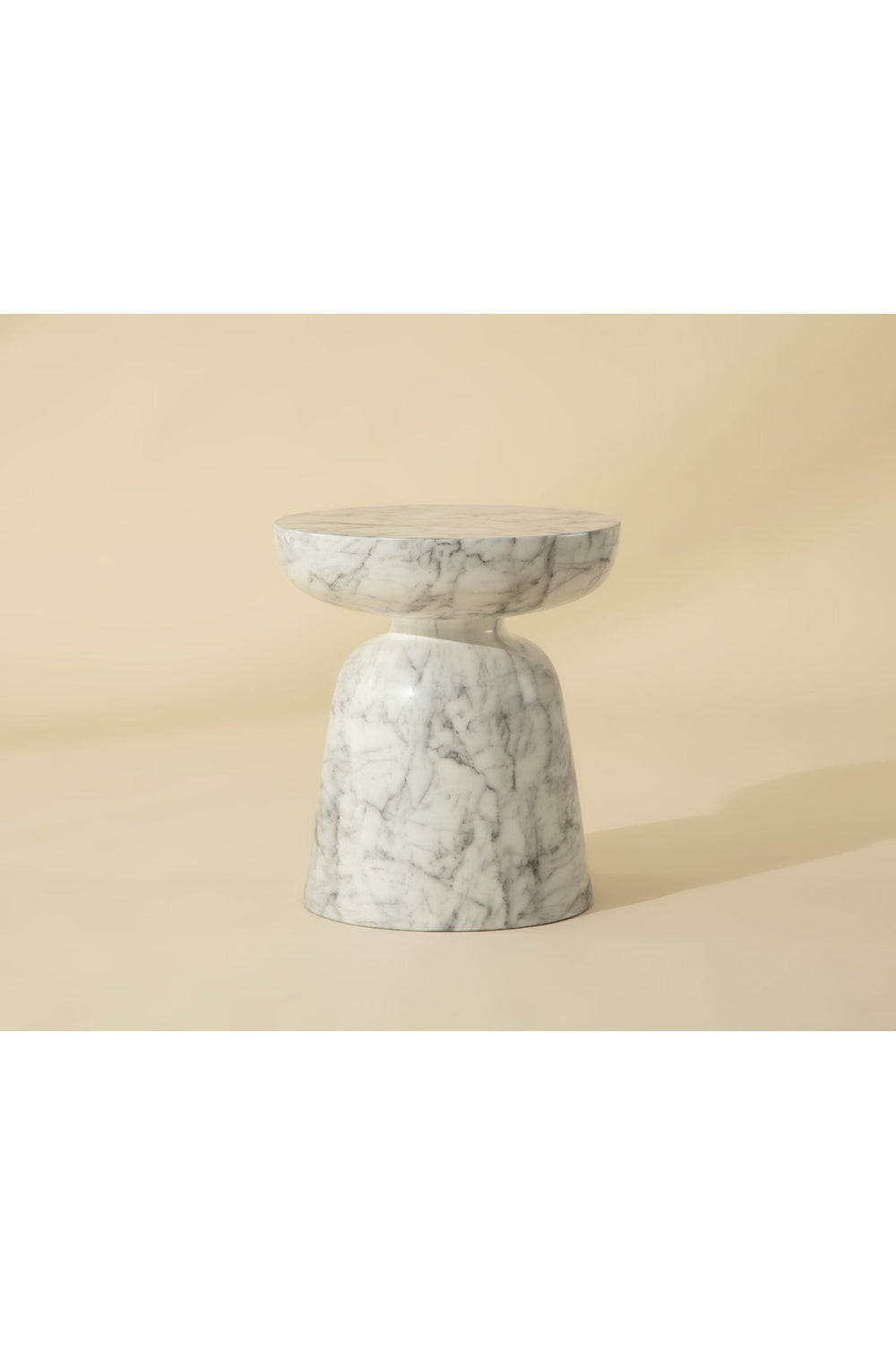 Marble-Look Indoor/Outdoor End Table by Splendido Lucida Side Table, alternate view 6