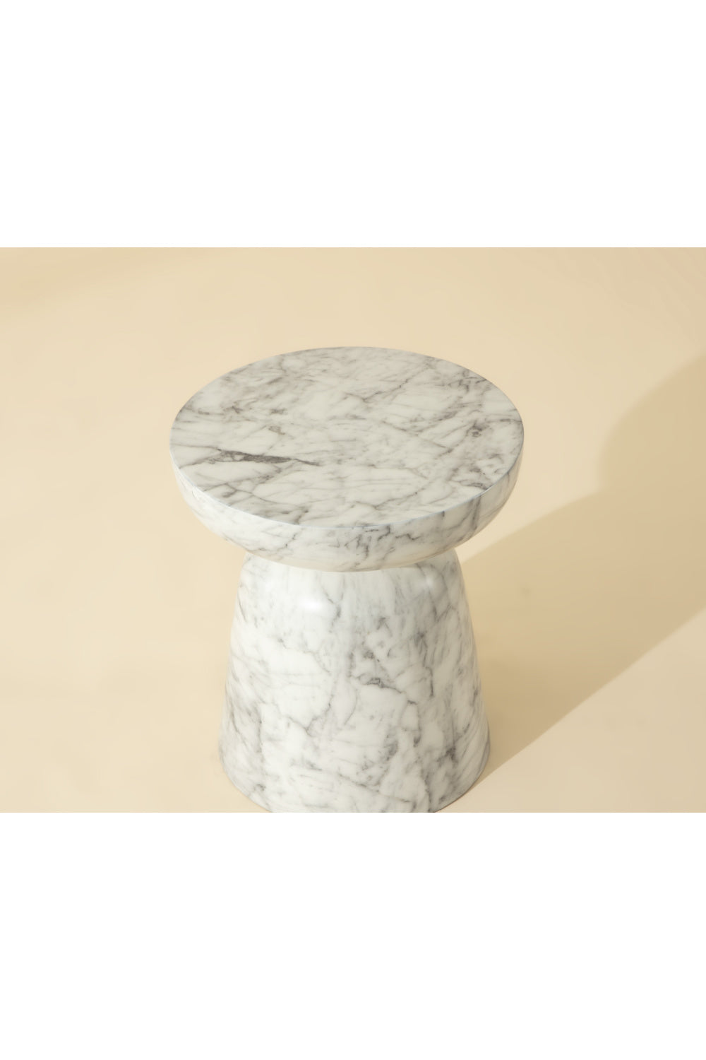 Modern European furniture - Marble-Look Indoor/Outdoor End Table - www.oroa.com