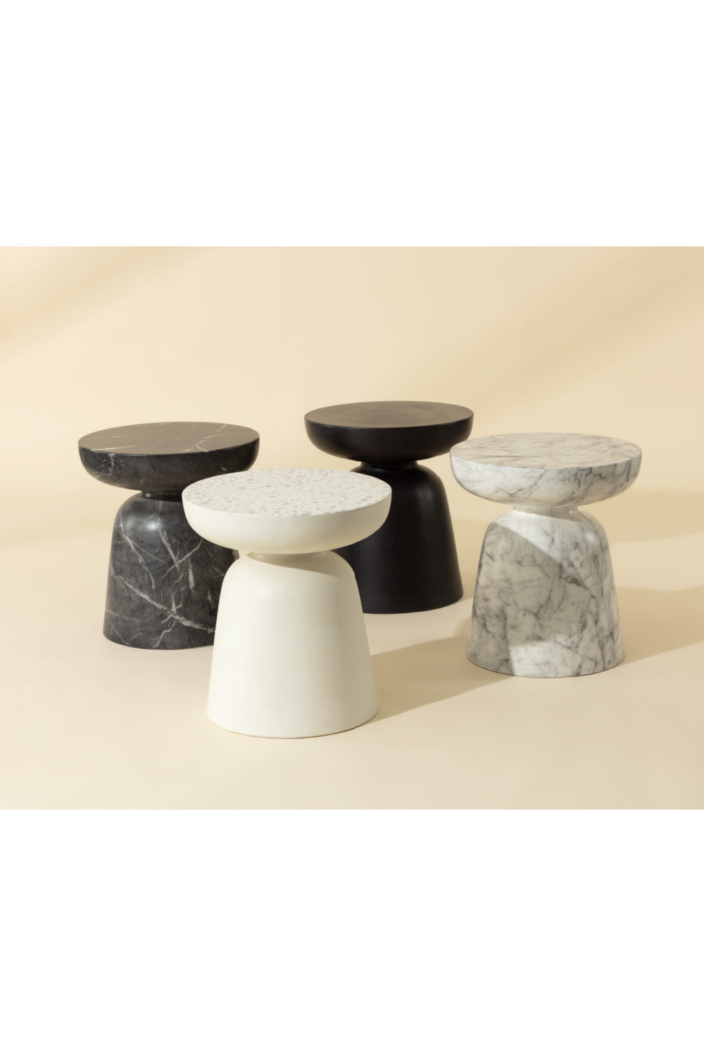 Marble-Look Indoor/Outdoor End Table by Splendido Lucida Side Table, alternate view 8