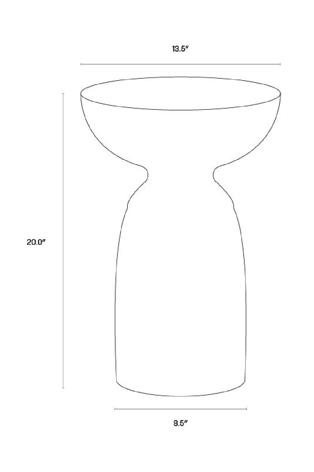 Round Marble-Look Indoor/Outdoor End Table by Splendido Goya Side Table, alternate view 11