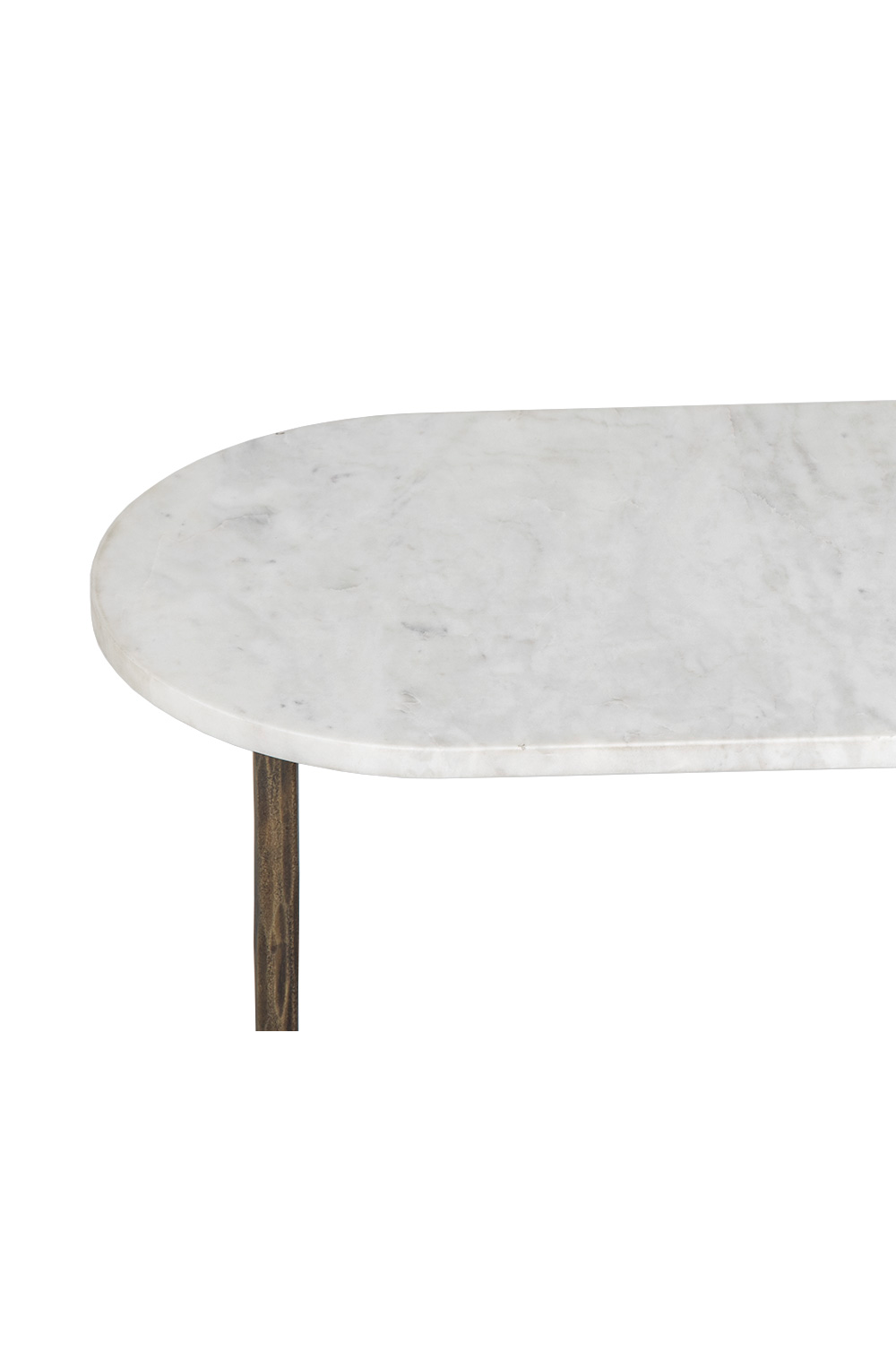 Oval White Marble End Table | Splendido Eden