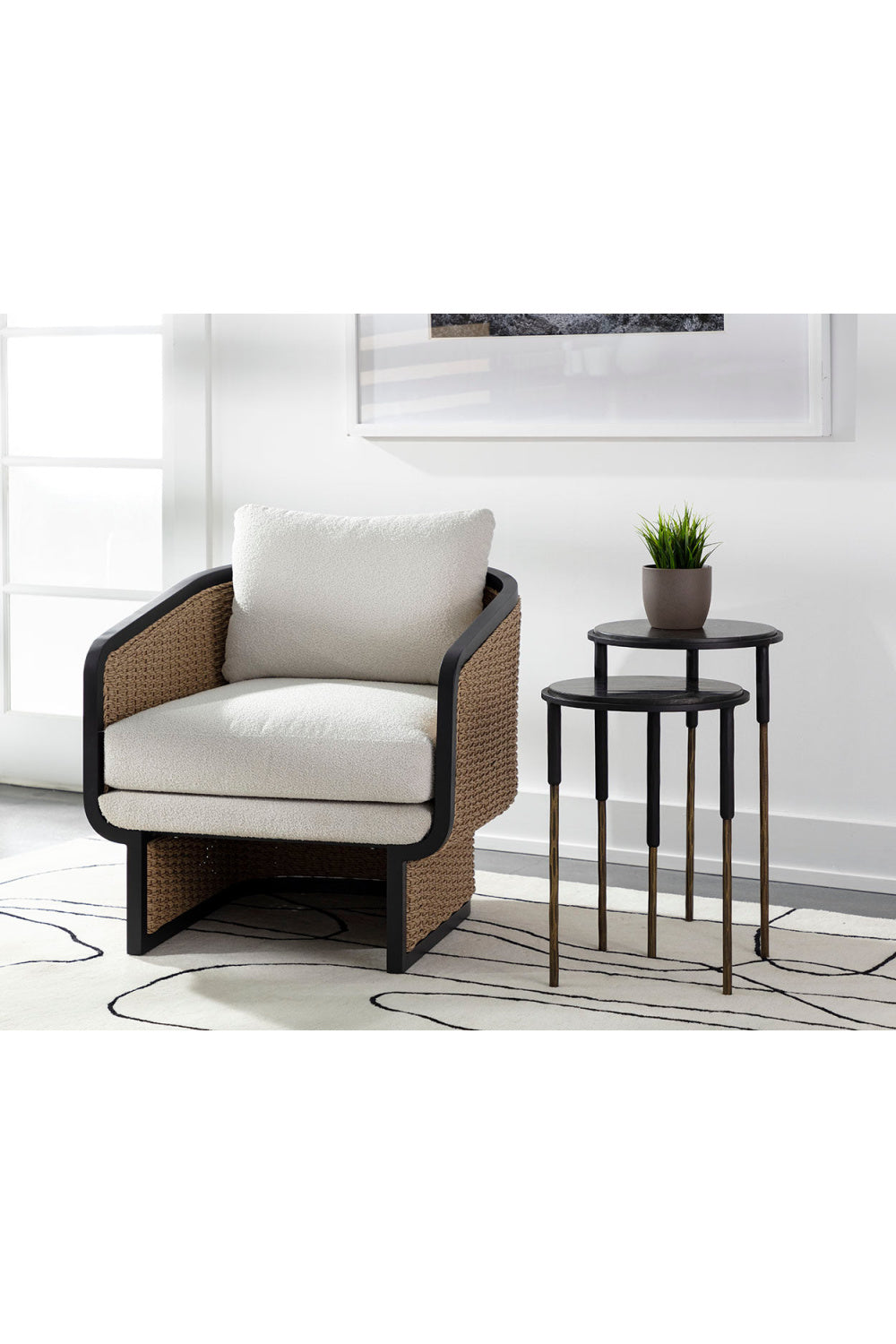 Black Marble Nesting End Tables (2) by Splendido Kyrie Side Table, alternate view 9