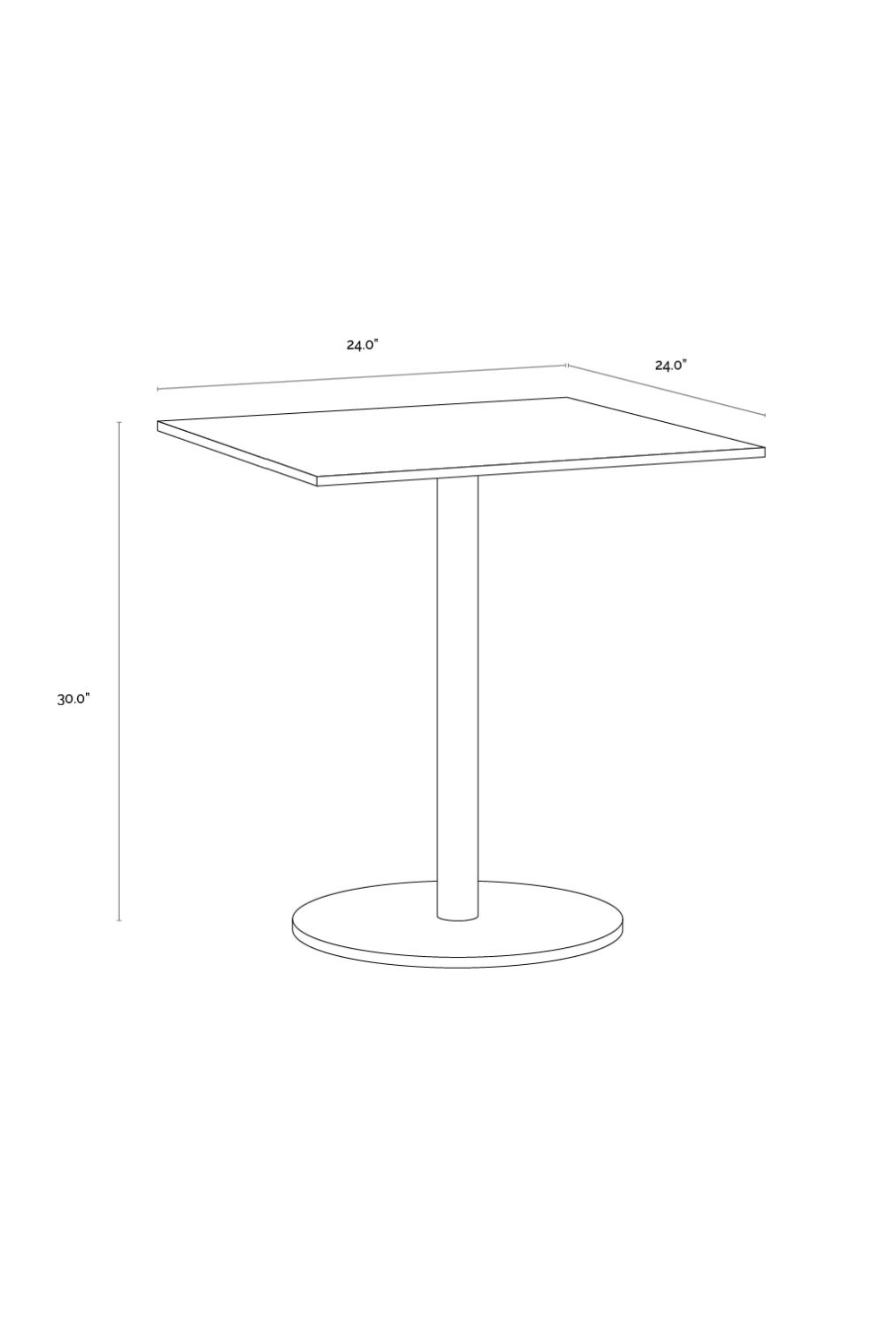 Art Deco Marble Square Bistro Table by Splendido Enco Dining Table, alternate view 6