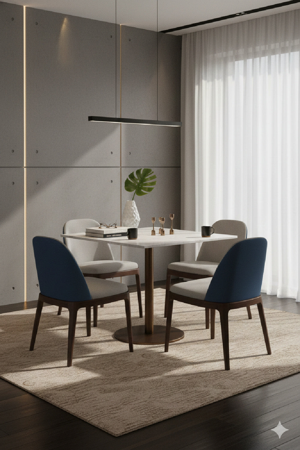 Art Deco Marble Square Bistro Table | Splendido Enco | Oroa.com