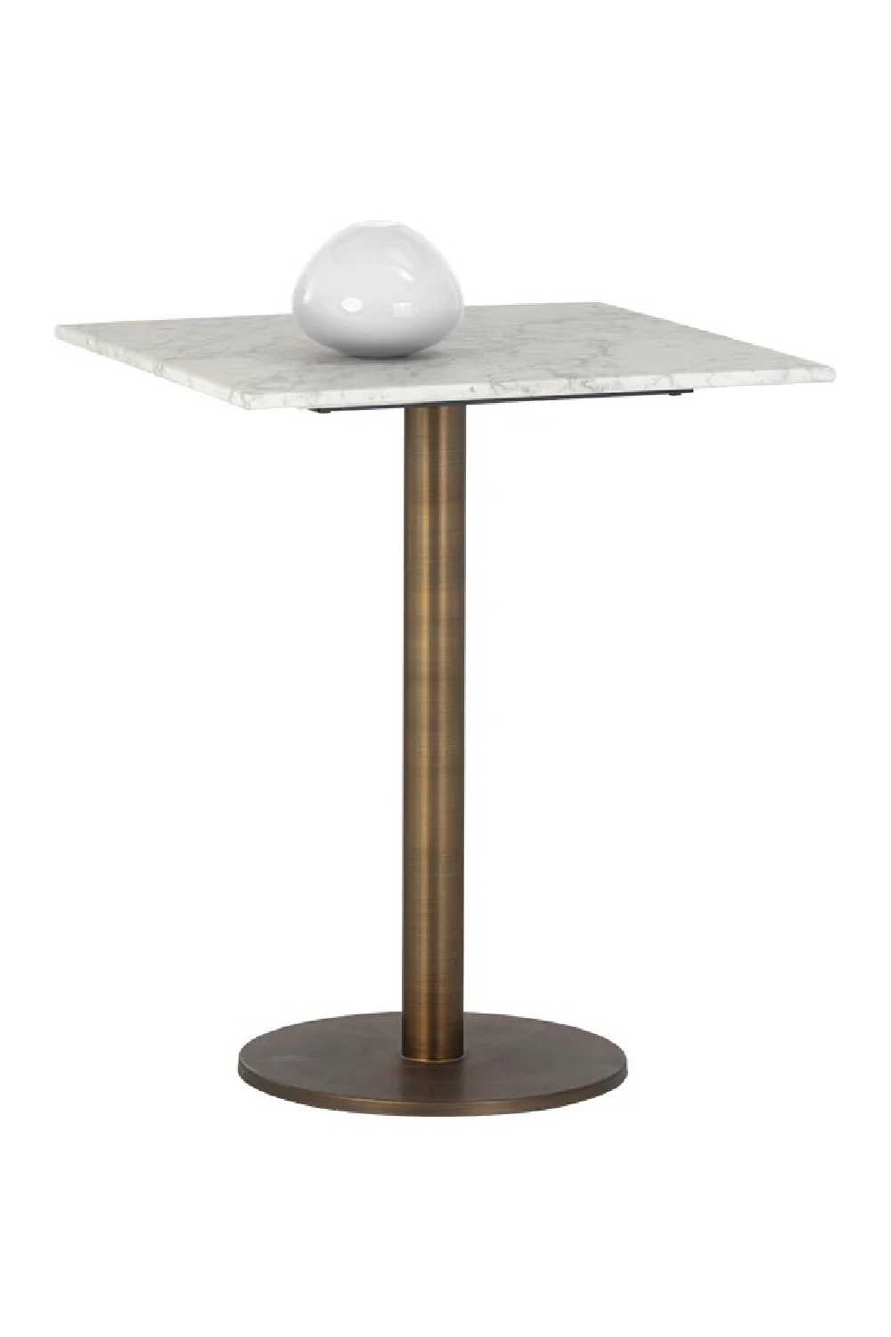 Art Deco Marble Square Bistro Table by Splendido Enco Dining Table, alternate view 3