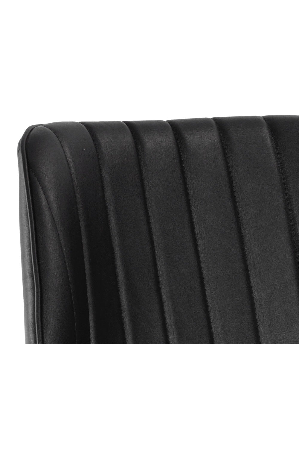 Modern European furniture - Channeled Leather Look Dining Chairs (2) - www.oroa.com