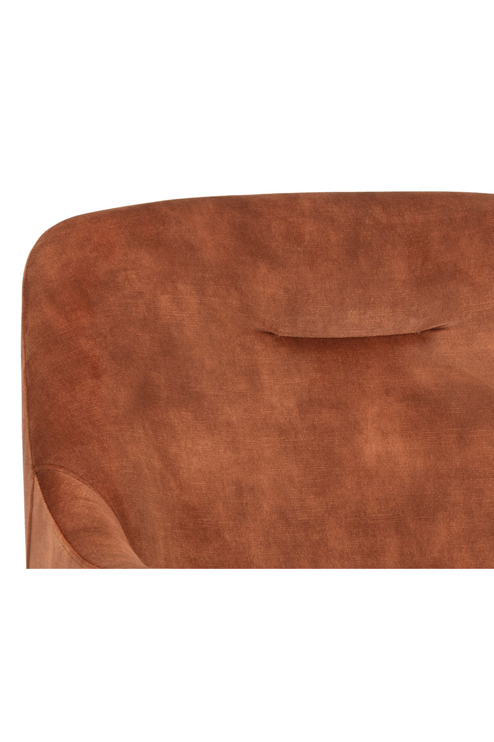 Orange Velvet Look Lounge Chair by Splendido Cameron Accent Chair, alternate view 5