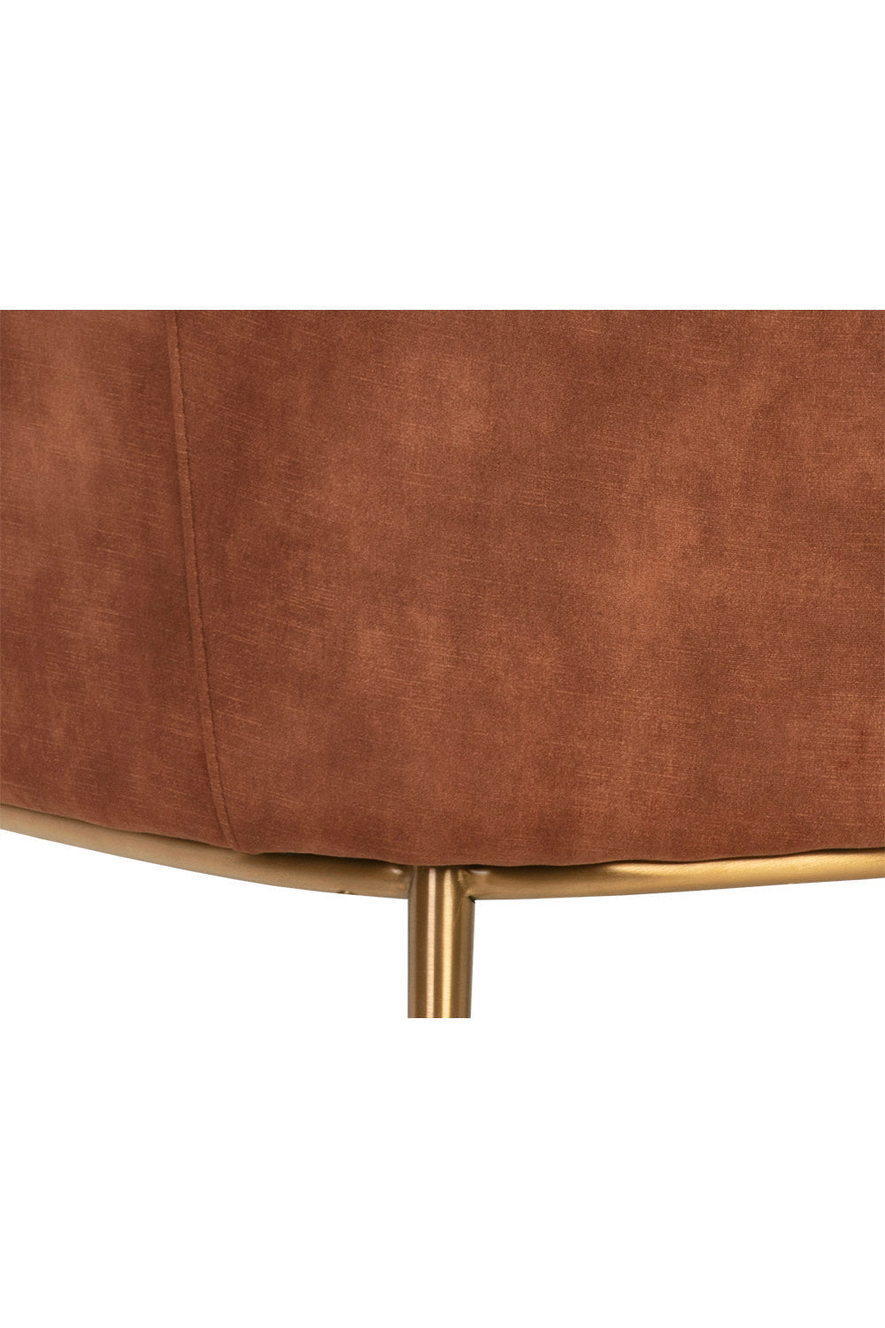 Orange Velvet Look Lounge Chair by Splendido Cameron Accent Chair, alternate view 7
